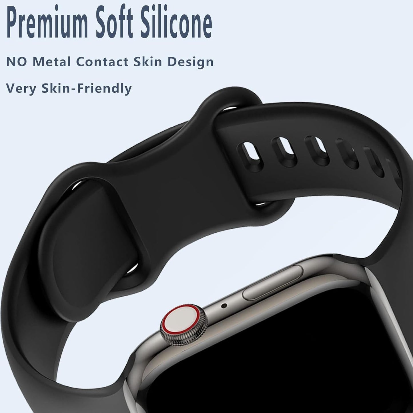 Bands Compatible with Apple Watch Band 38Mm 40Mm 41Mm 42Mm 44Mm 45Mm 49Mm for Women Men,Silicone Iwatch Bands Replacement Strap Wristbands for Iwatch Series 9 8 7 6 5 4 3 2 1 SE Ultra.