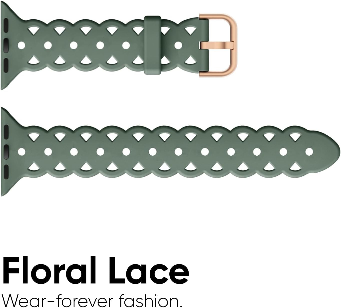 6-Pack Lace Silicone Bands Compatible with Apple Watch Bands 38Mm 40Mm 41Mm Women, Floral Engraved Cute Silicone Strap for Iwatch Series 9 8 7 6 5 4 3 2 1 Ultra SE