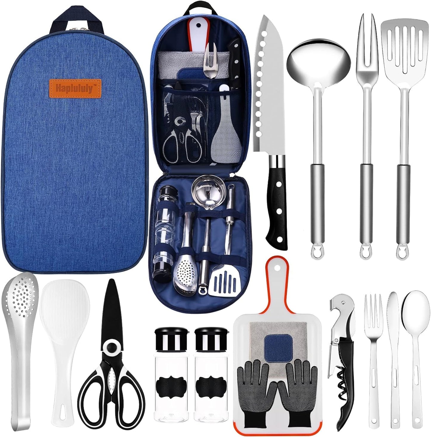 Camping Essentials Camping Accessories Gear Must Haves Camper Tent Camping Kitchen Rv Cooking Set Camping Cooking Utensils Set Supplies Gadgets Outdoor Stove Portable Picnic Gifts BBQ Stuff