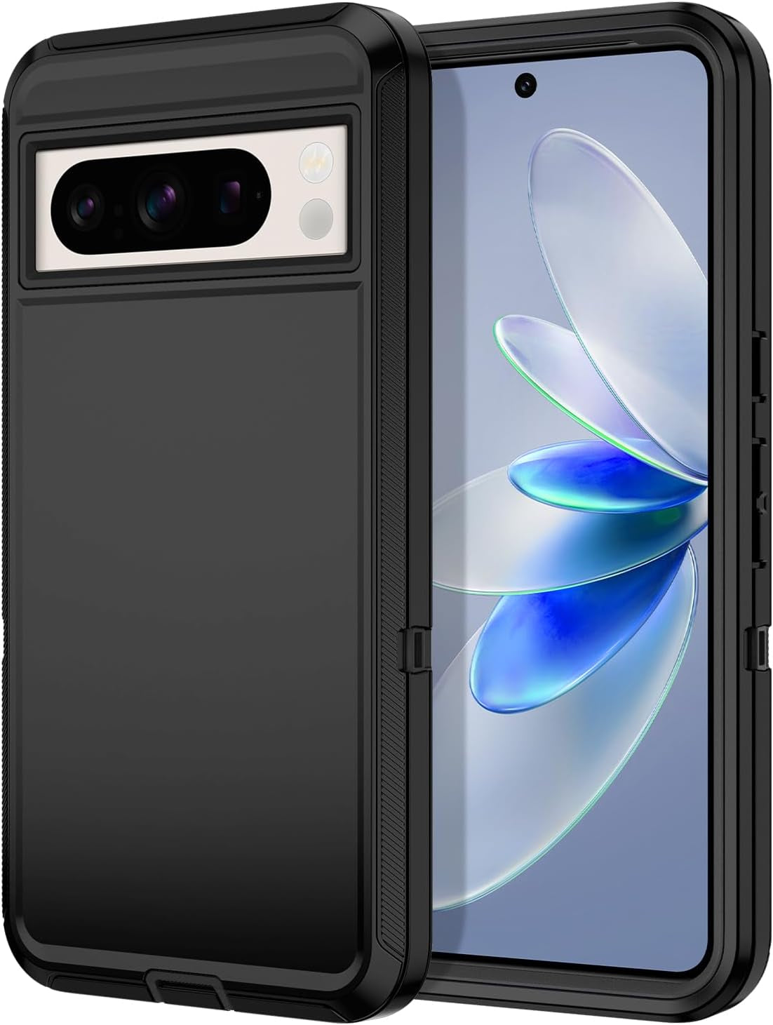 Hucasok for Google Pixel 8 Case Shockproof Rugged Full Body Protection Scratch Resistant Heavy Duty Dust/Drop Proof 3-Layer Durable Cover Case for Google Pixel 8 6.2 Inch,Navy Blue  Hucasok Black Google Pixel 8 Pro 6.7 Inch 