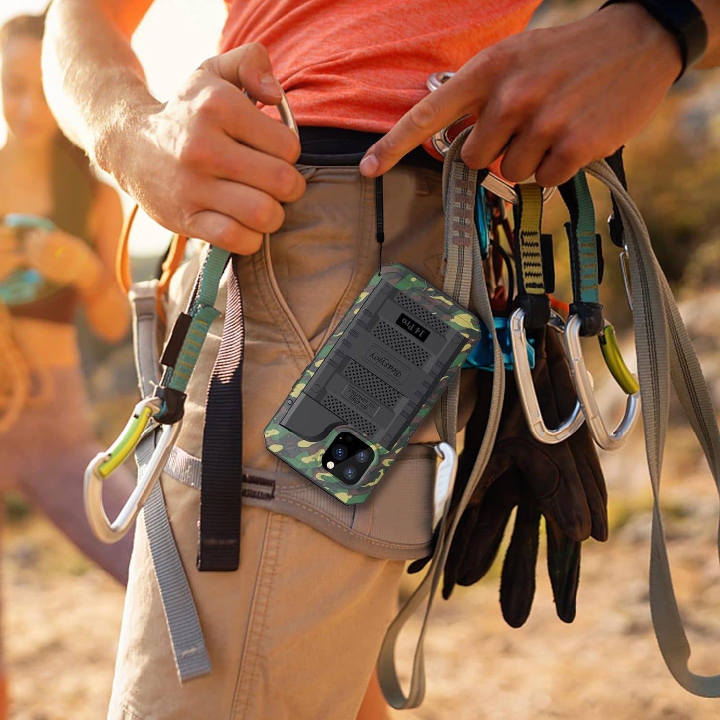 Beasyjoy Waterproof Case for Iphone 14 Pro, Metal Full Body Sealed Phone Case with Built-In Screen Protector, Military Grade Heavy Duty Defender Armor Shockproof Rugged Case 6.1 Inch, Camo  Beasyjoy   