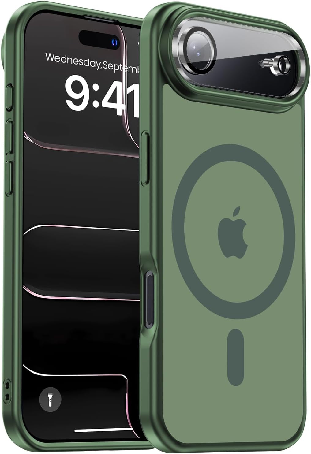 For Iphone 17 Pro Max Case with Camera Lens Protector[10Ft Military-Grade Protection] Compatible with Fit Magsafe Shockproof Slim Thin Cover Case for Iphone 17 Pro Max 6.9 Inch, Orange Bumper