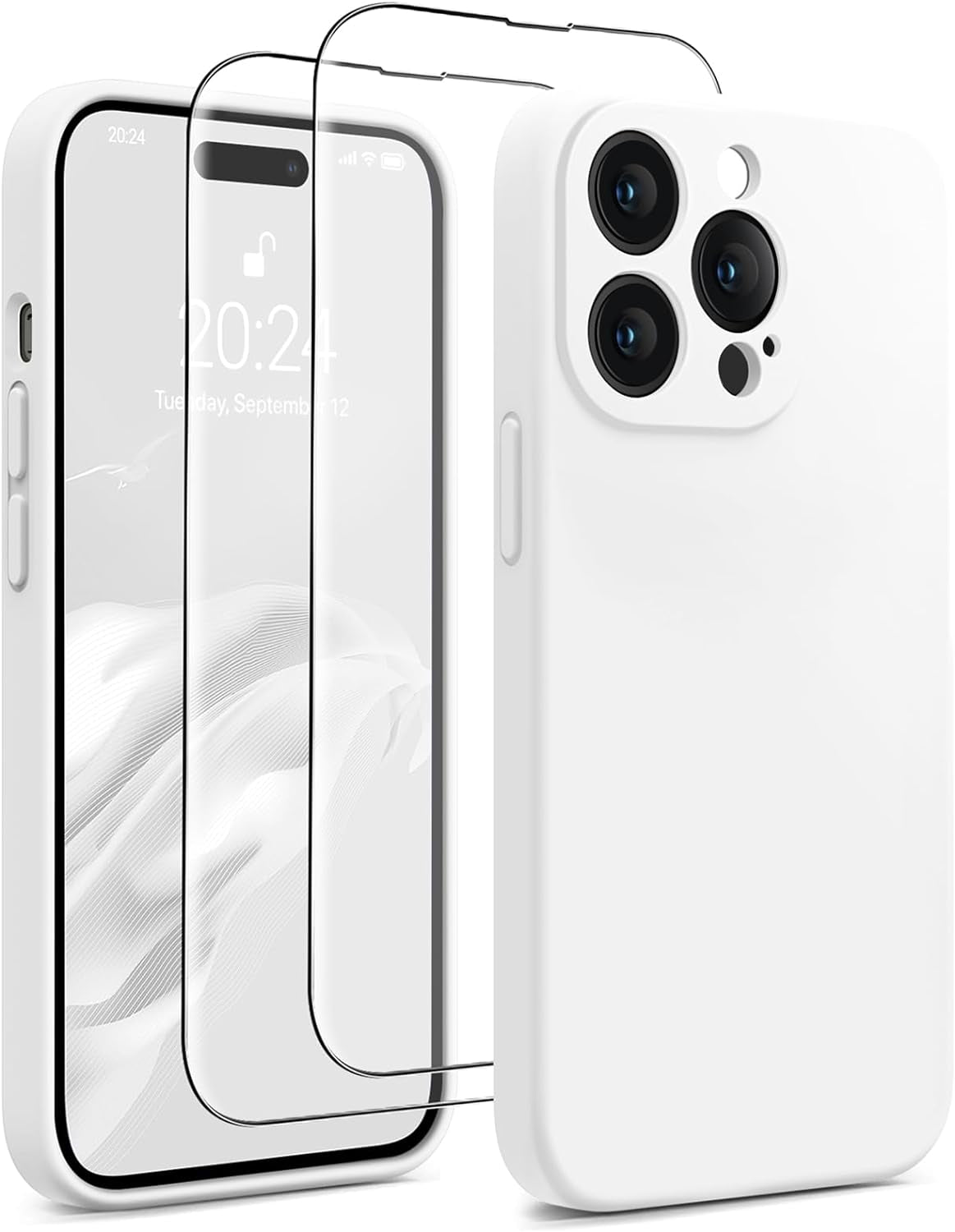 AOTESIER for Iphone 14 Pro Max Case, [Stronger Camera Protection] Silicone Iphone 14 Pro Max Phone Case with [2 Screen Protectors], Shockproof Anti-Scratch Lining Protective Cover, 6.7", Black  AOTESIER   