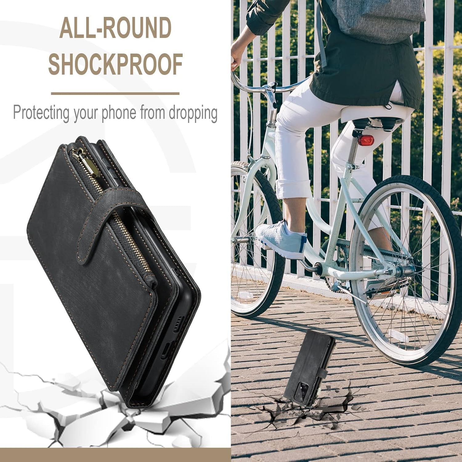 Asuwish Phone Case for Samsung Galaxy A53 5G 2022 Wallet Cover and Tempered Glass Screen Protector Leather Flip Credit Card Holder Cell Accessories Gaxaly A53 G5 Galaxies 53A SM A536U Women Men Black