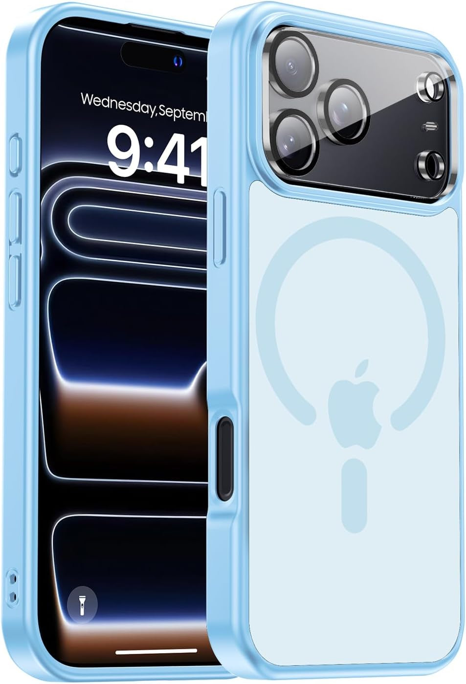 For Iphone 17 Pro Max Case with Camera Lens Protector[10Ft Military-Grade Protection] Compatible with Fit Magsafe Shockproof Slim Thin Cover Case for Iphone 17 Pro Max 6.9 Inch, Orange Bumper