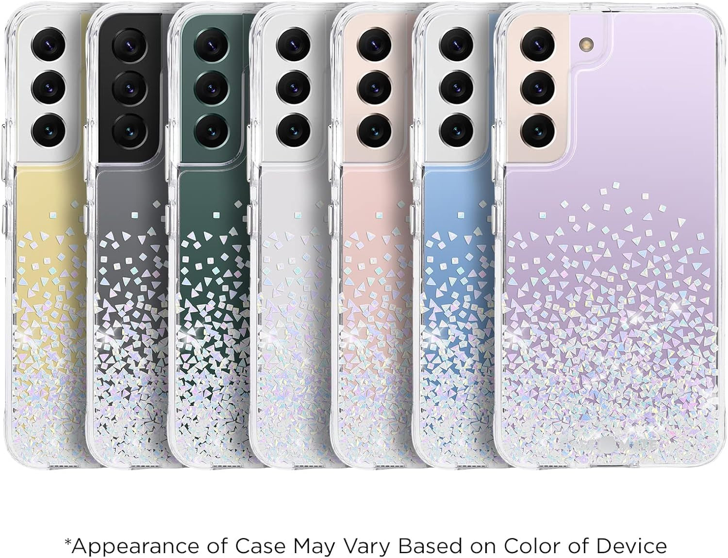 Case-Mate - TWINKLE OMBRE - Case for Samsung Galaxy S22 - Reflective Foil Elements - 10 Ft Drop Protection - 6.1 Inch - Stardust