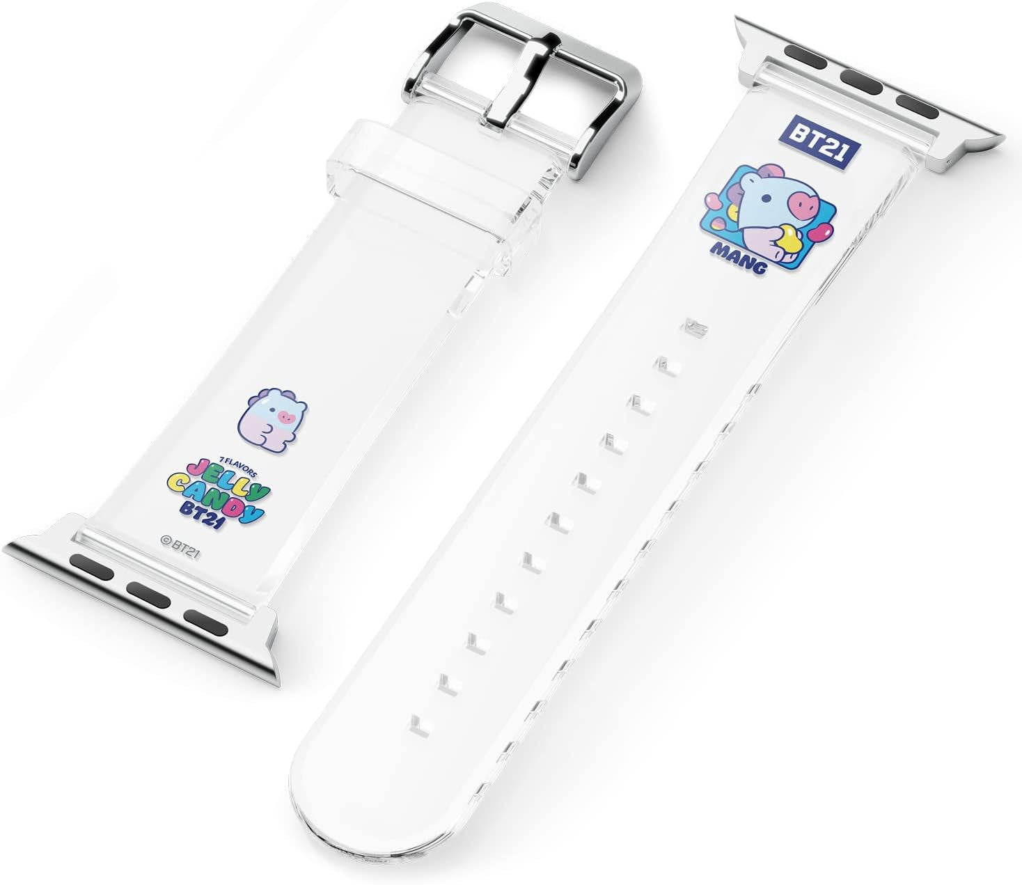 Elago BT21 Band Compatible with Apple Watch Band 38Mm 40Mm 41Mm 42Mm 44Mm 45Mm 49Mm Compatible with Iwatch Series Ultra2/Ultra/Se/9/8/7/6/Se/5/4/3/2/1, Soft Protective Strap [Official Merchandise]