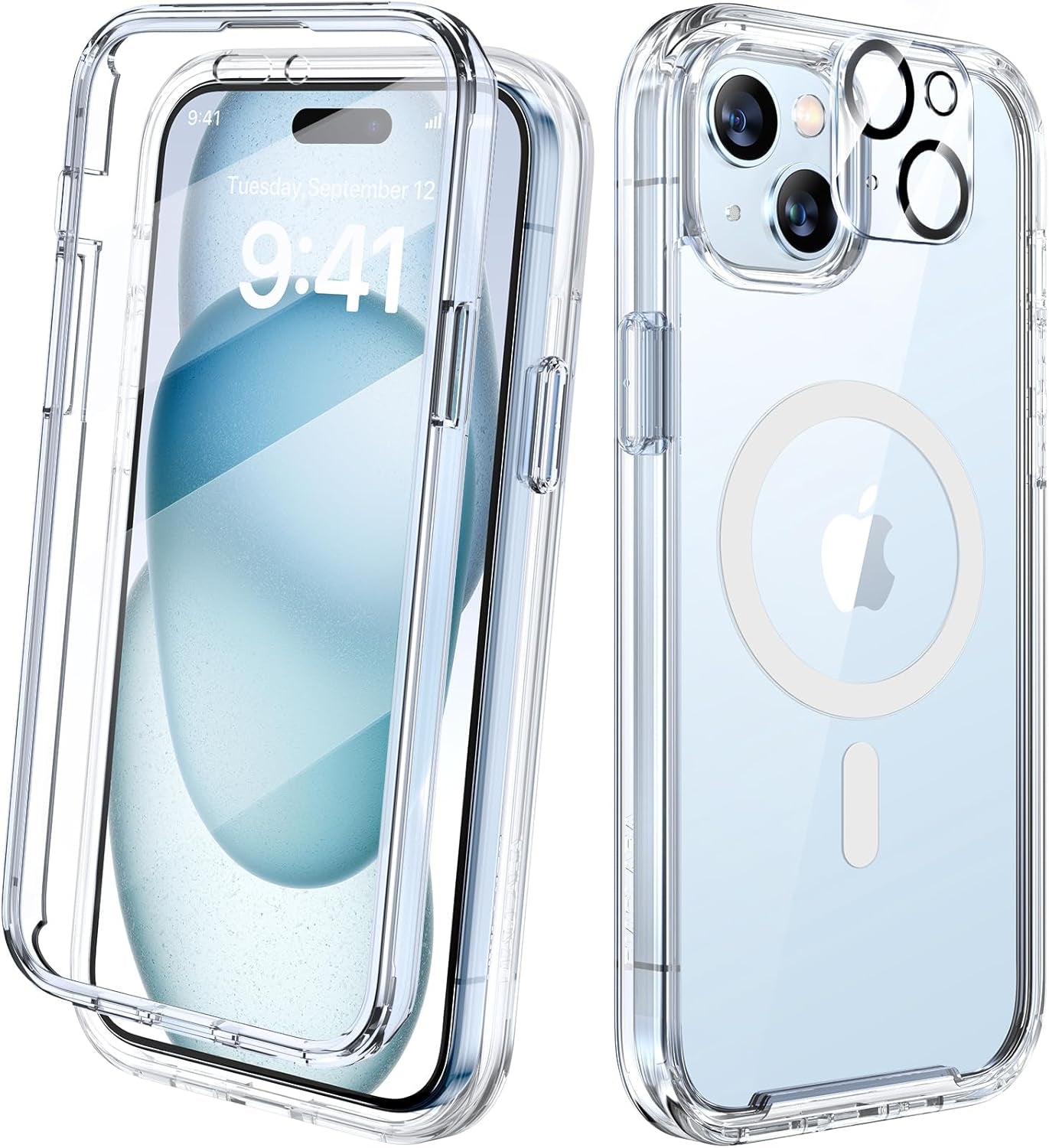 Diaclara Magnetic Designed for Iphone 17 Pro Max Case Full Body Bumper,[Compatible with Magsafe] Military Drop Proof Cover with Built-In Touch Sensitive Anti-Scratch Screen Protector,Orange