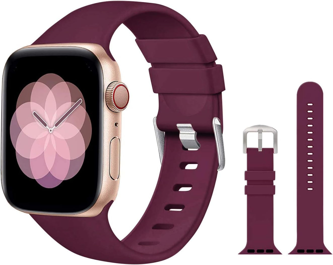 10 Pack Compatible with Apple Watch Bands 38Mm 40Mm 41Mm 42Mm 44Mm 45Mm, Soft Silicone Watch Band for Iwatch Series SE 8 7 6 5 4 3 2 1