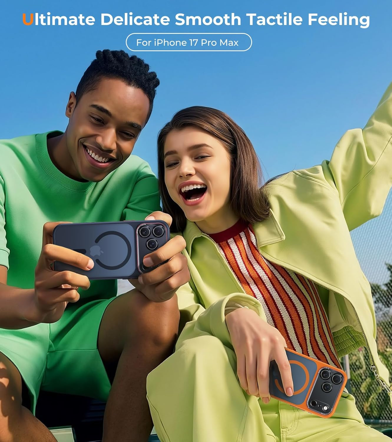 Magnetic for Iphone 17 Pro Max Case with Integrated Camera Protection, [Seamless Work with Magsafe] [Military Grade Shockproof] [Covered Camera Control Button] Case for Iphone 17 Pro Max 6.9'', Orange