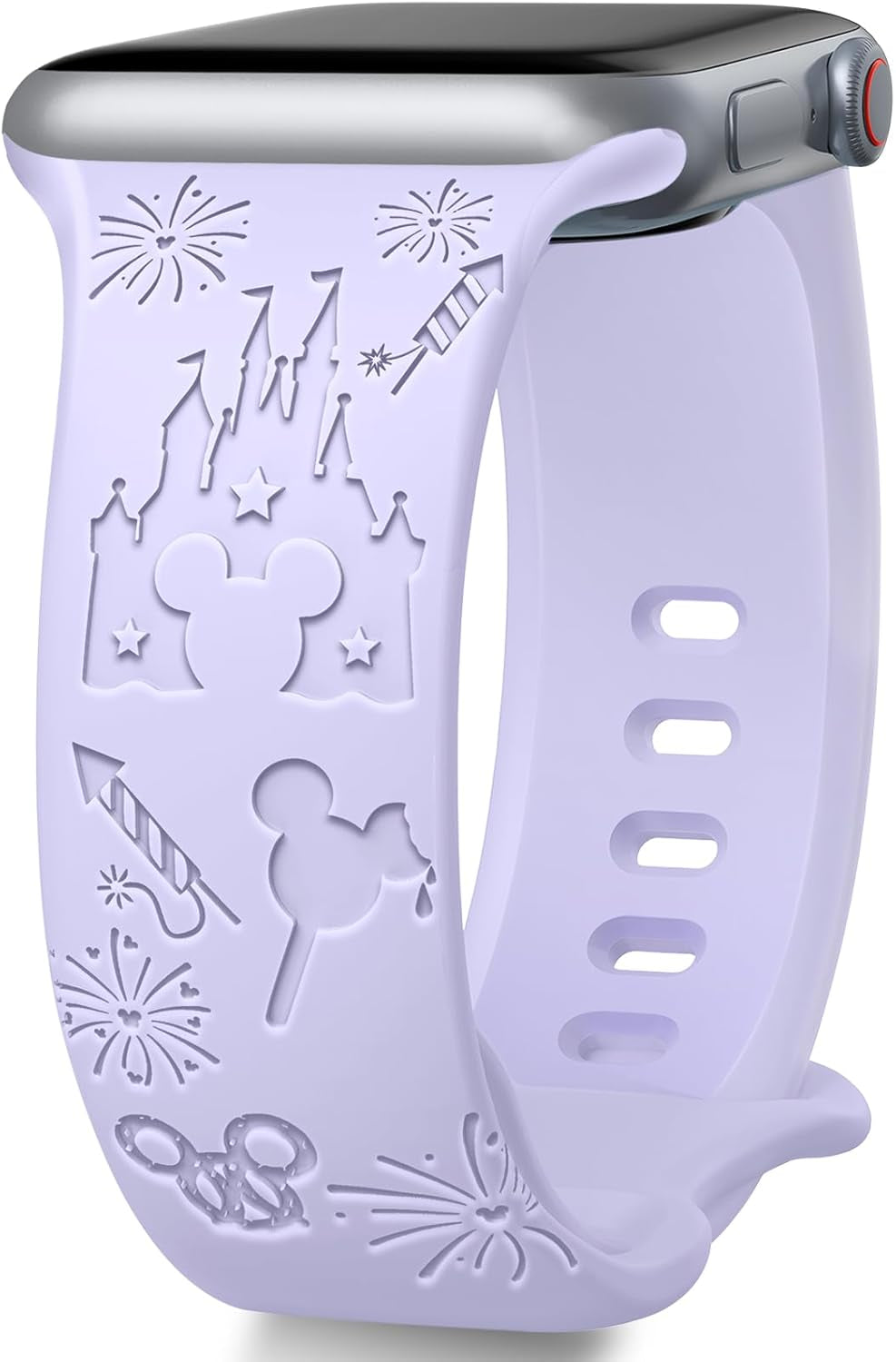 Cartoon Engraved Band Compatible with Apple Watch Bands 40Mm 38Mm 44Mm 45Mm 41Mm 42Mm 49Mm for Women, Soft Silicone Strap Cute Sport Wristband for Iwatch Series 9 8 7 6 5 Ultra 4 3 2 1 SE Ultra2
