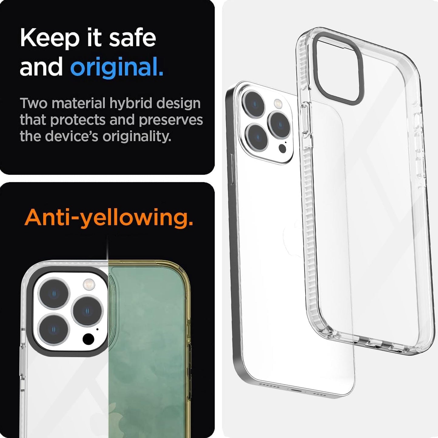 Aicase Compatible with Iphone 15 Pro Max Case Clear, Slim Thin Lightweight Transparent [Non-Yellowing] Vibrant Design Protective Phone  AICase   