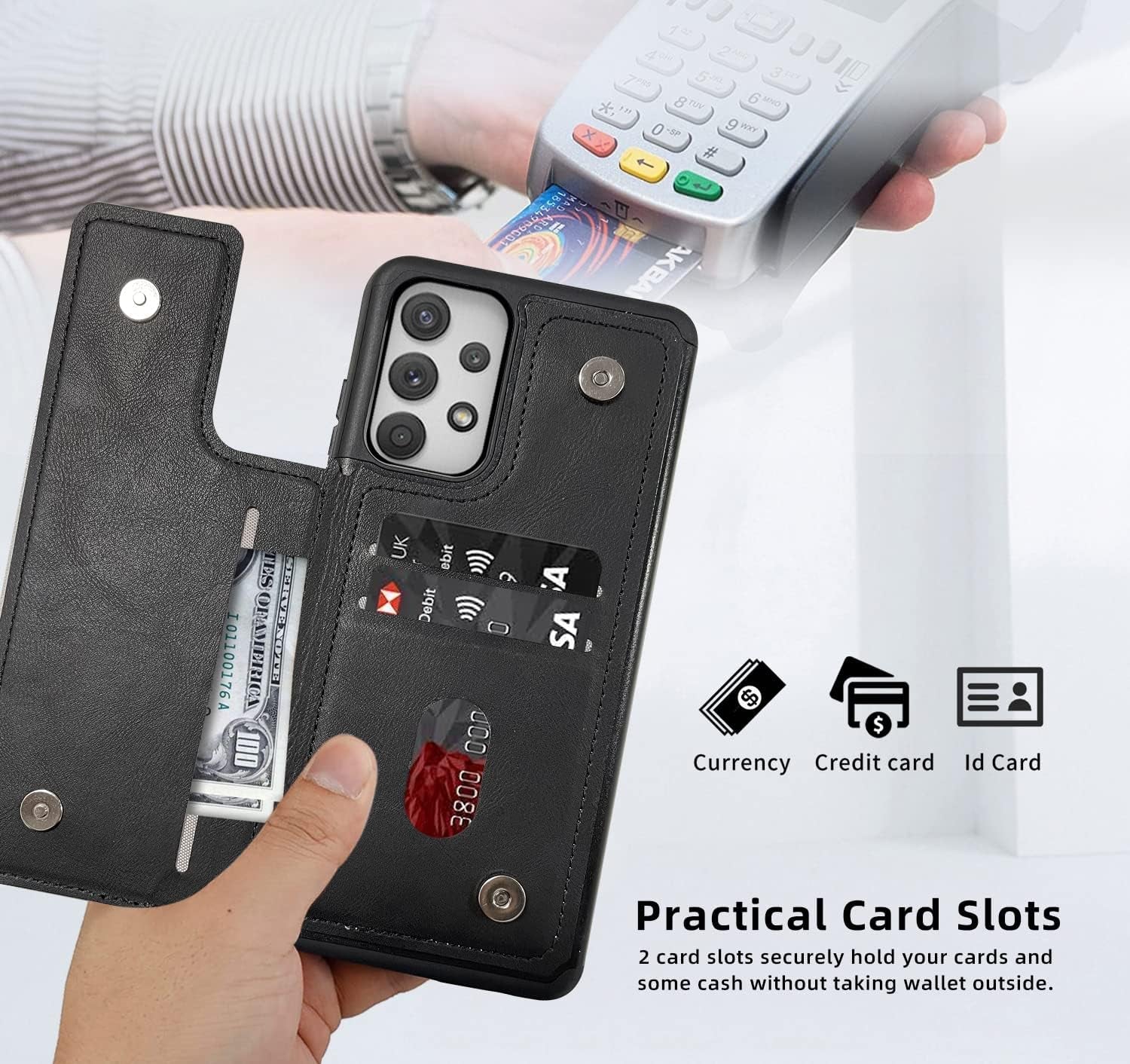 For Samsung Galaxy A53 5G Wallet Case with Card Holder,Flip Fold PU Leather Kickstand Card Slots Cover with Magnetic Clasp for Women Men Girls,Flag Sunflower