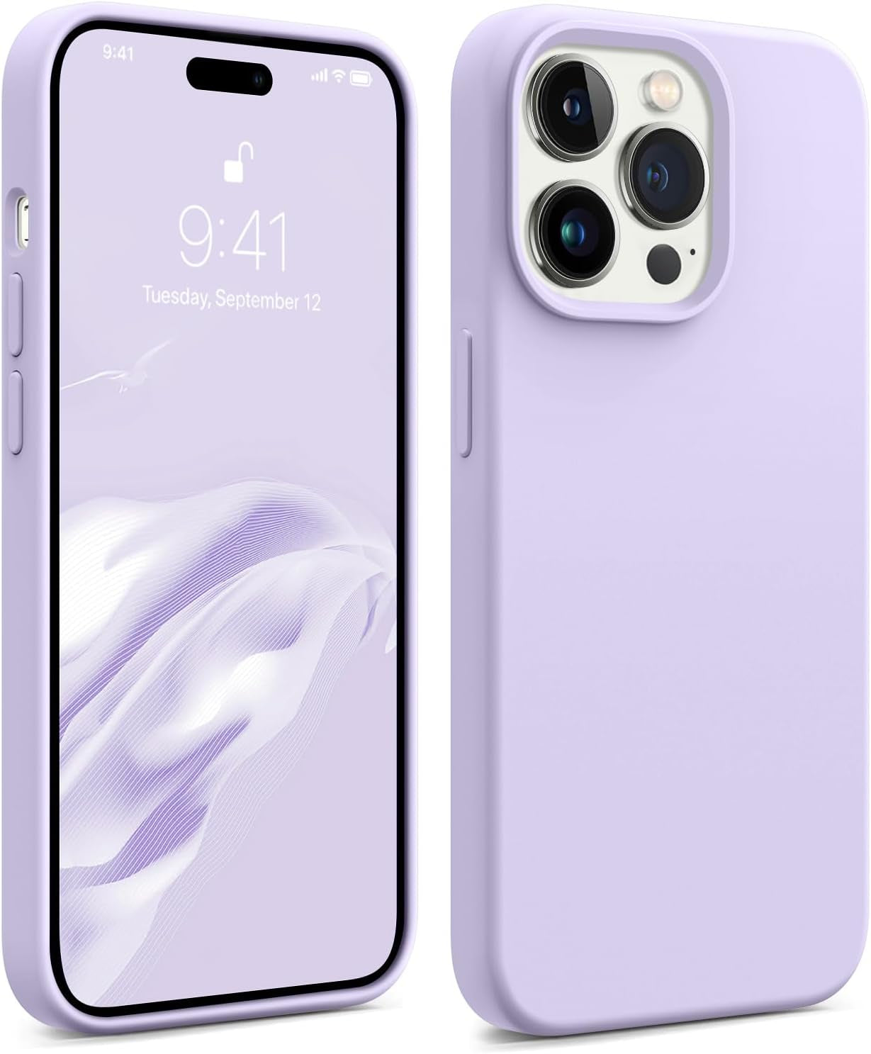 AOTESIER Compatible with Iphone 14 Pro Case, [Upgraded Liquid Silicone] [Soft Anti-Scratch Microfiber Lining] Shockproof Full Body Protective Phone Case for Iphone 14 Pro,6.1 Inch - Azure Blue  AOTESIER   