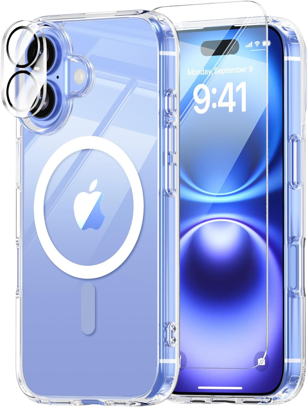 For Iphone 17 Pro Max Case, Compatible with Magsafe, Magnetic Slim Cover, Anti-Yellowing & Shockproof, Full Camera Protection, Includes Screen & Lens Protectors, Clear Protective Case