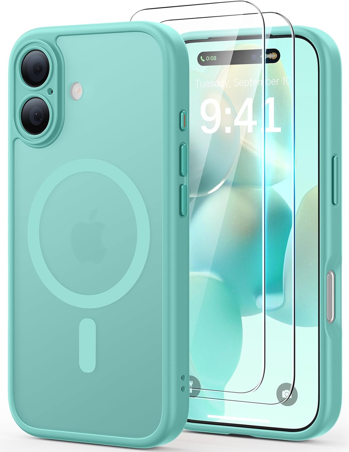 JJL for Iphone 17 Pro Case with 2 Pack Screen Protectors, Compatible with Magsafe, Full Camera Protection, Translucent Matte Magnetic Phone Cover, Deep Blue