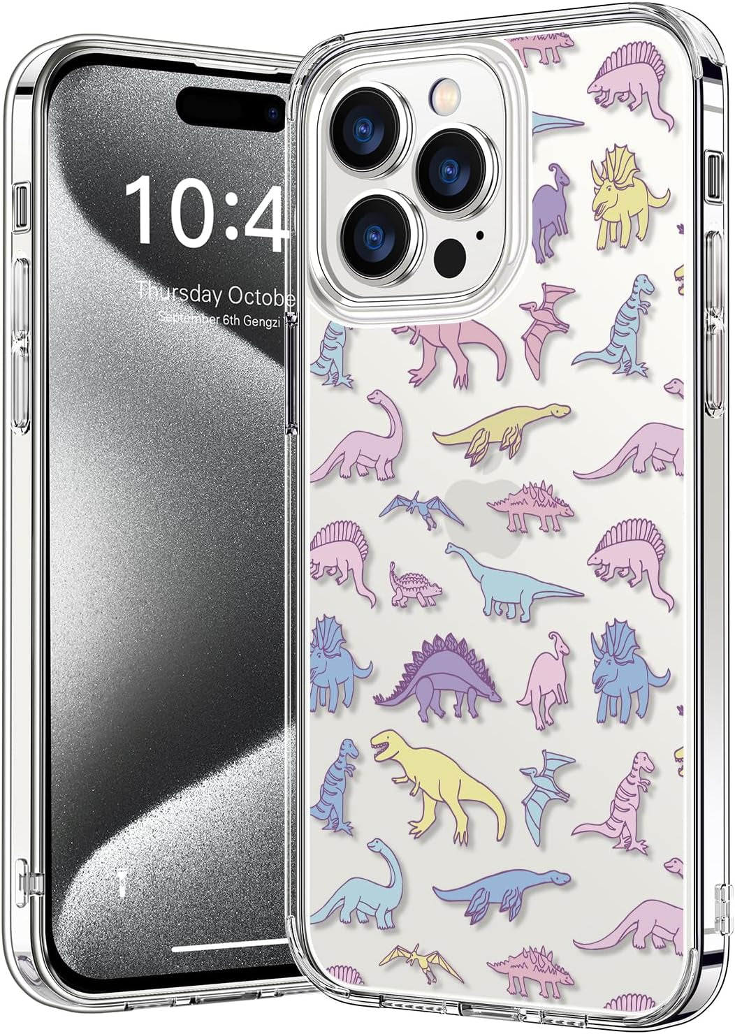 Bicol Compatible with Iphone 15 Pro Case,Crystal Clear Cover with Fashionable Designs for Girls Women,Slim Fit Shockproof Protective Acrylic Phone Case 6.1 Inch,Beautiful Elephant  bicol   