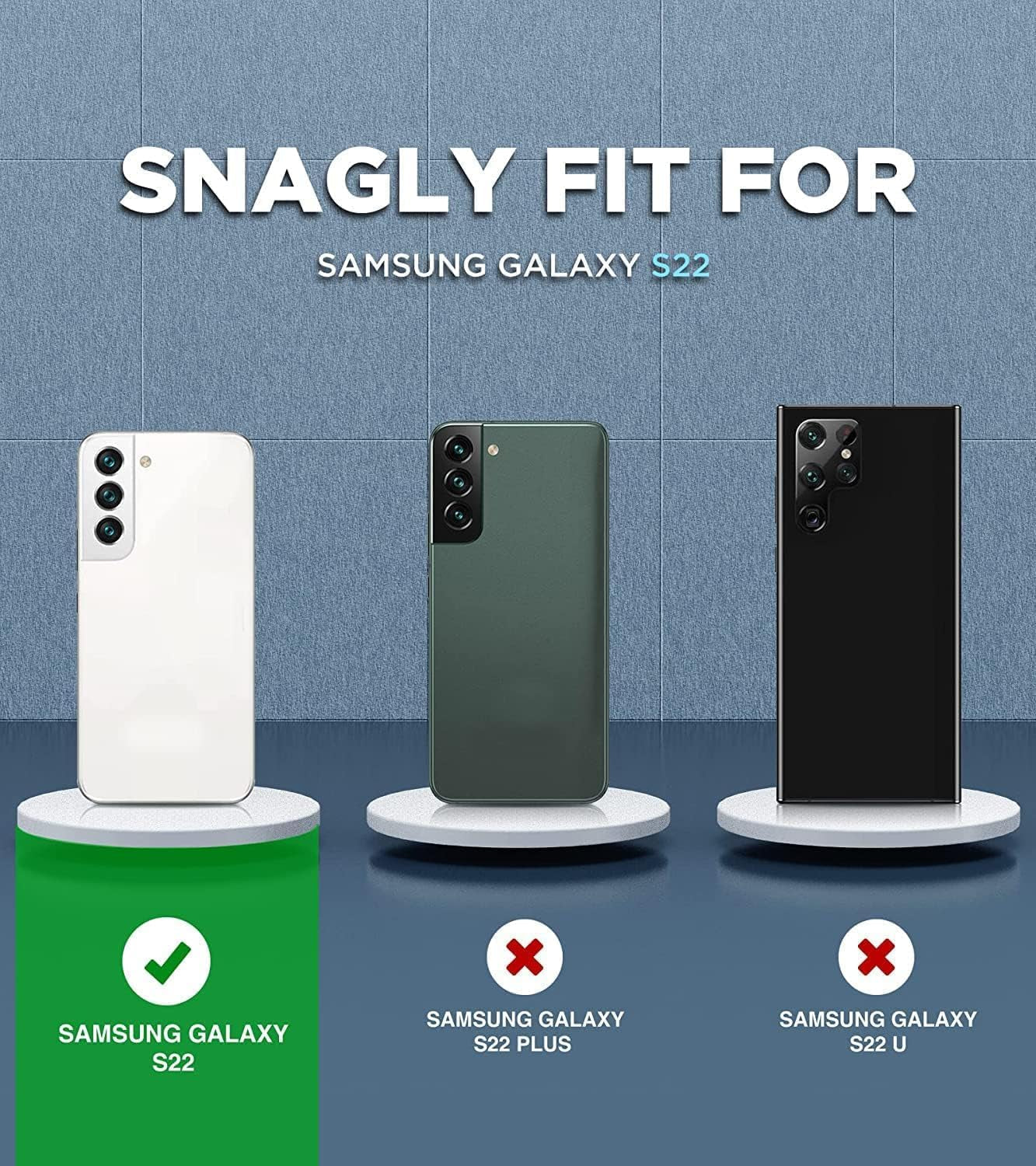 For Galaxy S22 Case with Soft TPU Film Screen Protector[2 Pack],3 in 1 Shockproof TPU Hard PC Bumper Drop-Proof Shell for Samsung Galaxy S22 Black