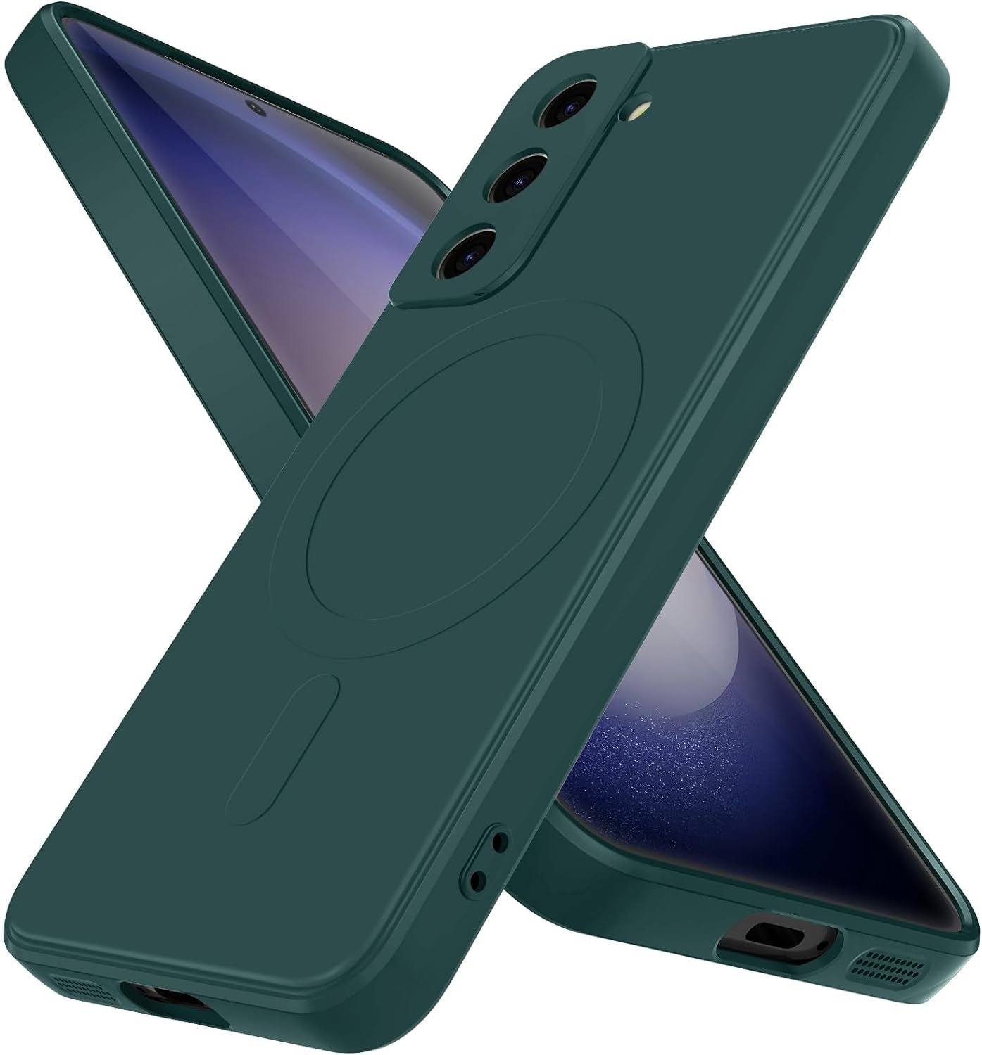 For Samsung Galaxy S22+ plus Case,Compatible with Magnetic, [Military Grade Drop Tested] Shockproof Slim Thin Phone Case,8-S22P-Purple