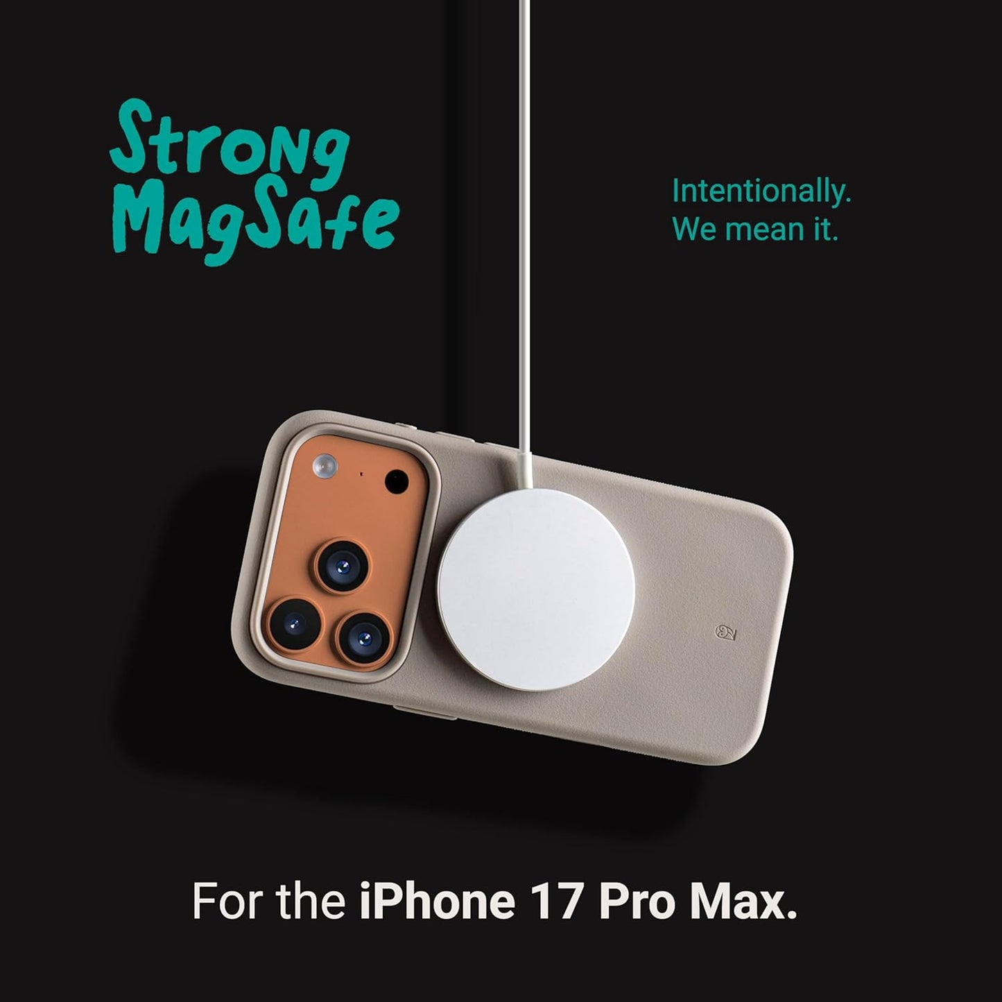 Tineeowl for Iphone 17 Pro Max Magnetic Case, Camera Control Button, Compatible with Magsafe, TPU, Minimalist, Slim/Thin, Grippy - Dune Series (Almost Black, Iphone 17 Pro Max)