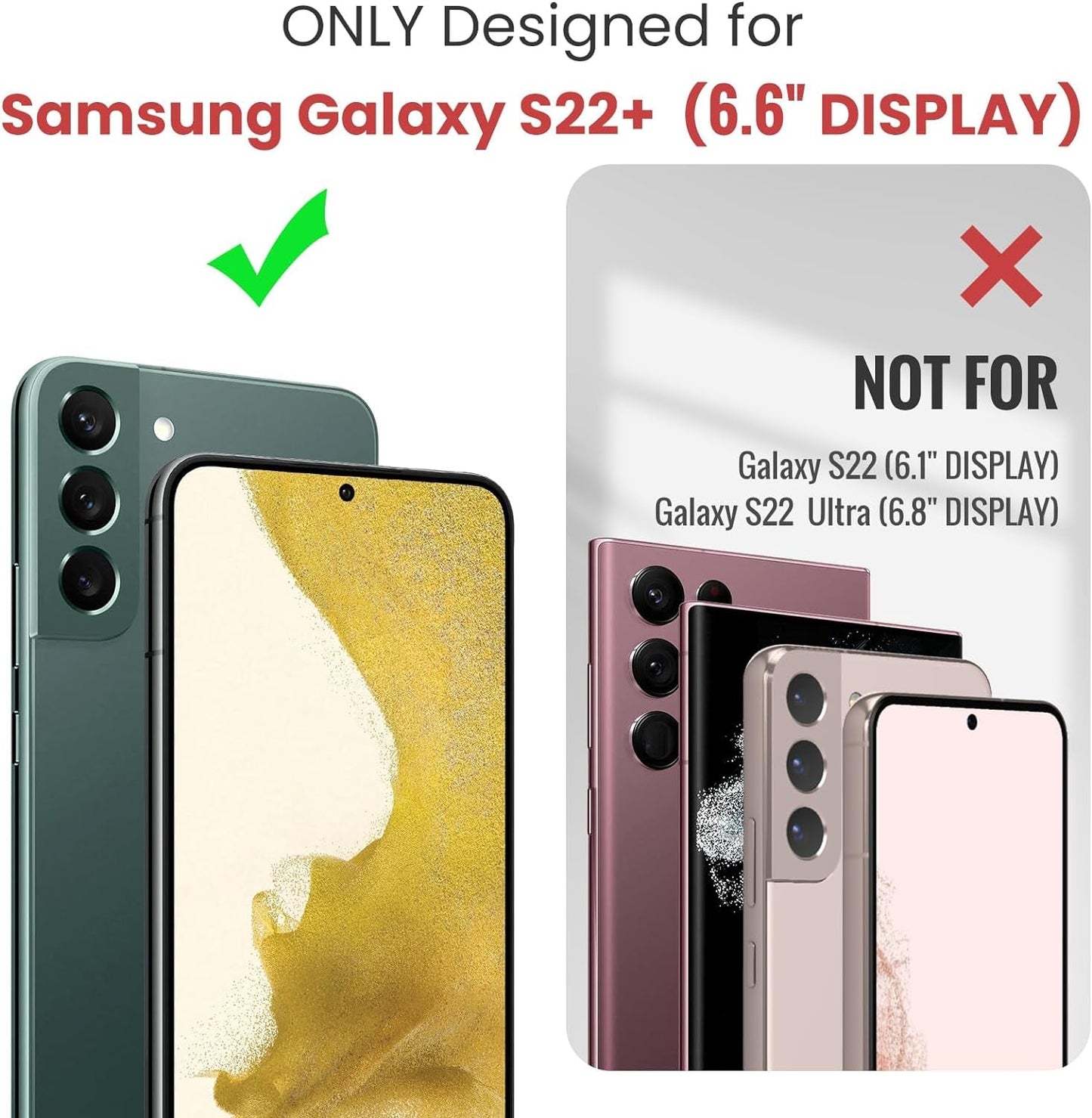 Crossbody for Samsung Galaxy S22 plus Case Wallet【Rfid Blocking】 with 10-Card Holder Zipper Bills Slot, PU Leather Magnetic Shoulder Strap for Galaxy S22 plus 5G Phone Case for Women,Black