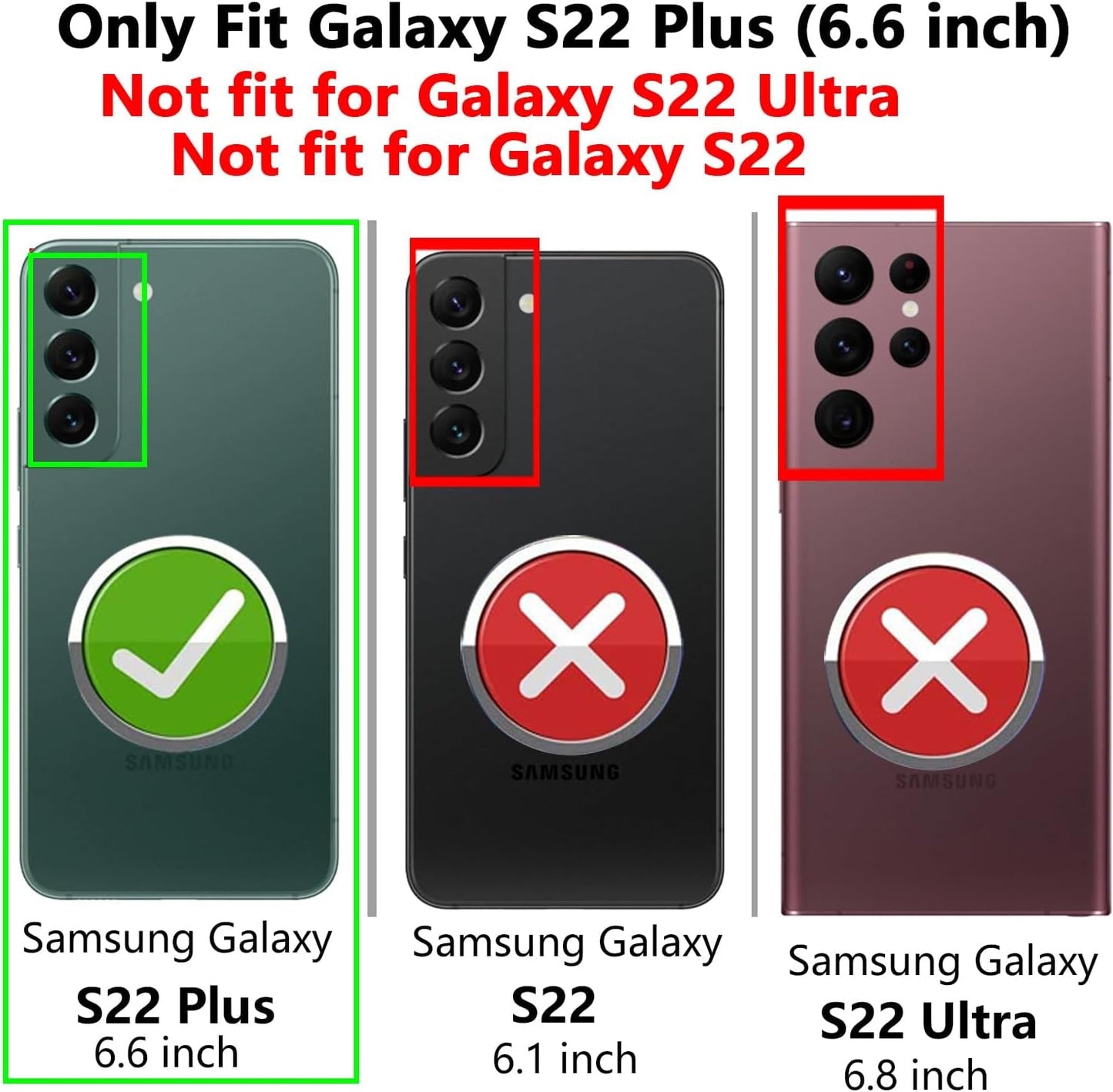 For Samsung Galaxy S22 plus Case,With Camera Lens Cover HD Screen Protector,[Military Grade] Ring Car Mount Kickstand Hybrid Hard PC Soft TPU Shockproof Protective Case for Galaxy S22 Plus, Green