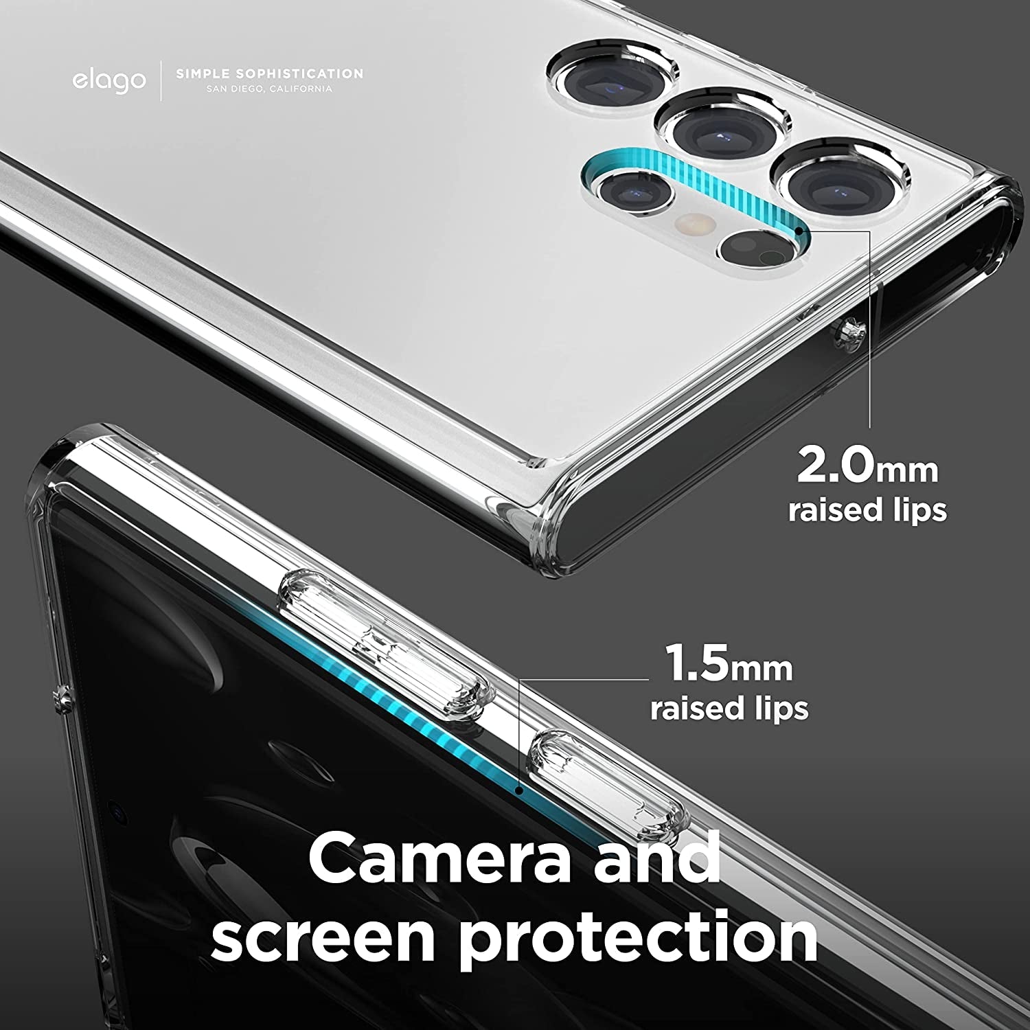 Elago Clear Case Designed for Samsung Galaxy S22 Ultra - Precise Camera Cutouts, Sleek and Light Design, Protective Case, Shockproof Bumper Cover, Durable TPU and Polycarbonate Construction