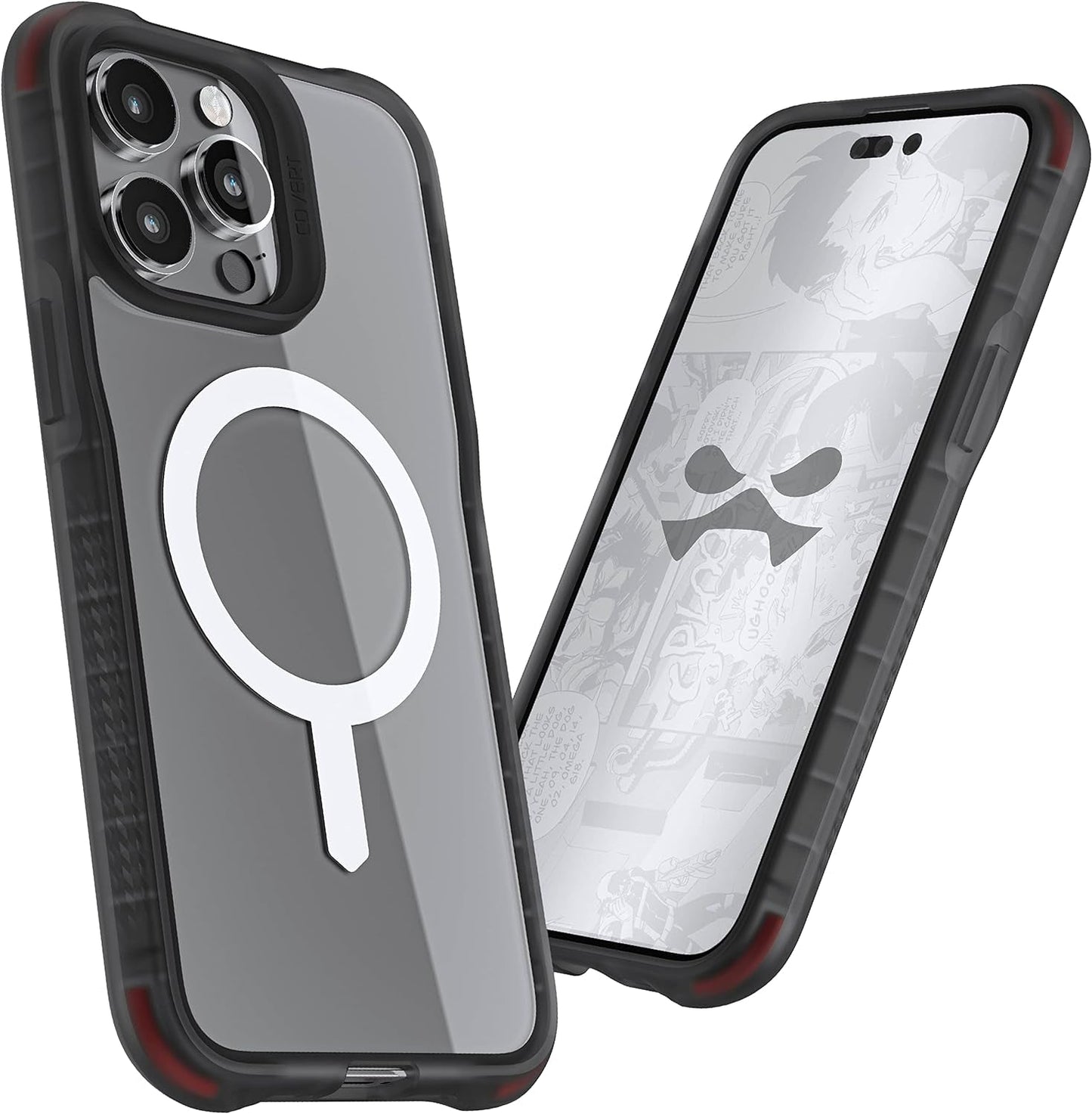 Ghostek Covert Clear Iphone 14 Case - Shockproof Silicone, Compatible with Apple Magsafe Accessories, Slim Protective Phone Cover (6.1 Inch, Black)  Ghostek   