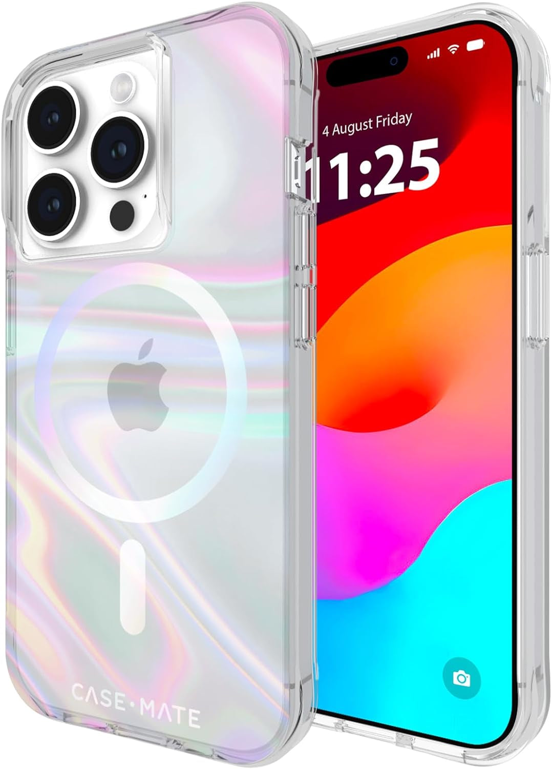 Case-Mate Iphone 15 Pro Case - Soap Bubble [12Ft Drop Protection] [Compatible with Magsafe] Magnetic Cover with Iridescent Swirl Effect for Iphone 15 Pro 6.1", Slim, Shockproof, Anti-Scratch Tech  Case-Mate   
