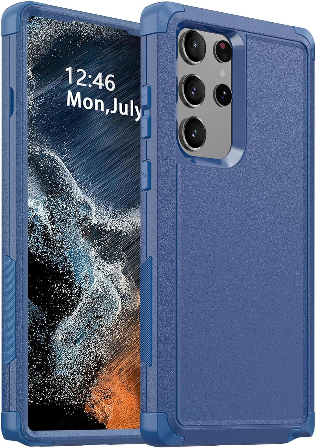 For Samsung Galaxy S22 Ultra Case,Shockproof Dropproof Galaxy S22 Ultra Case,Rugged Heavy Duty Protective for S22 Ultra Case 6.8 Inch (Red/Black)