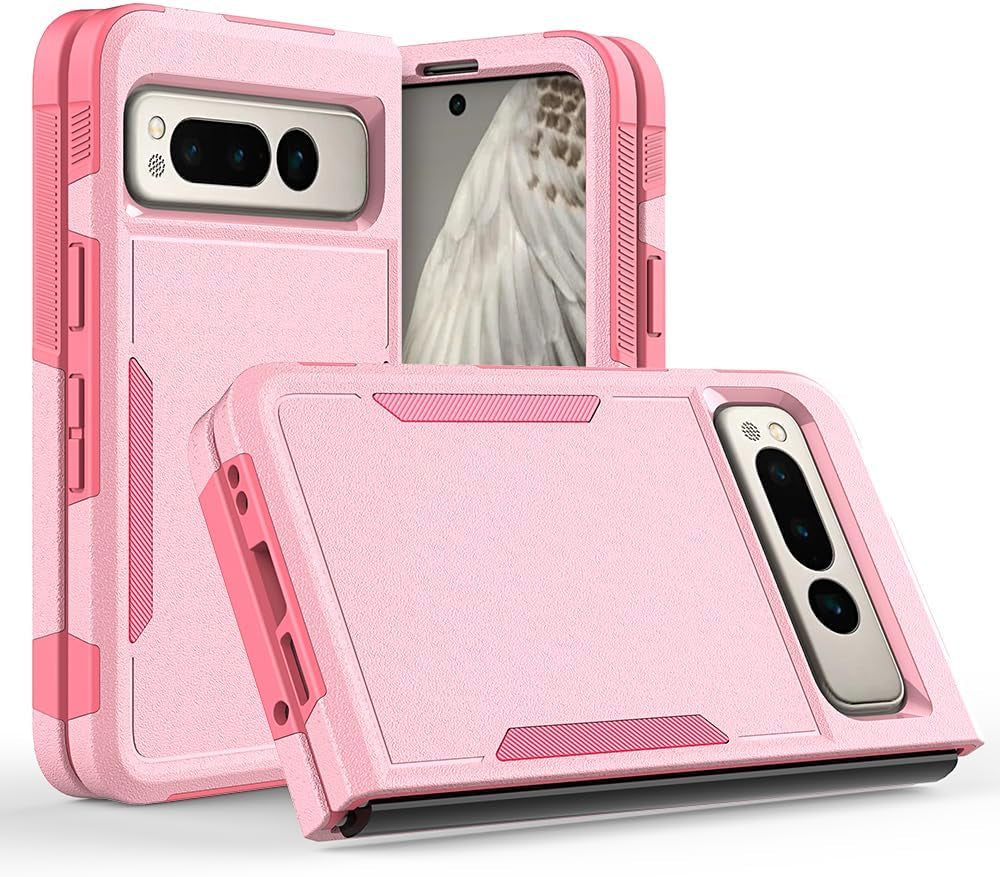Case for Pixel Fold 5G, Shockproof, Strong and Durable Phone Protective Case for Google Pixel Fold 2023, Black  WOGROO Pink Pixel Fold 