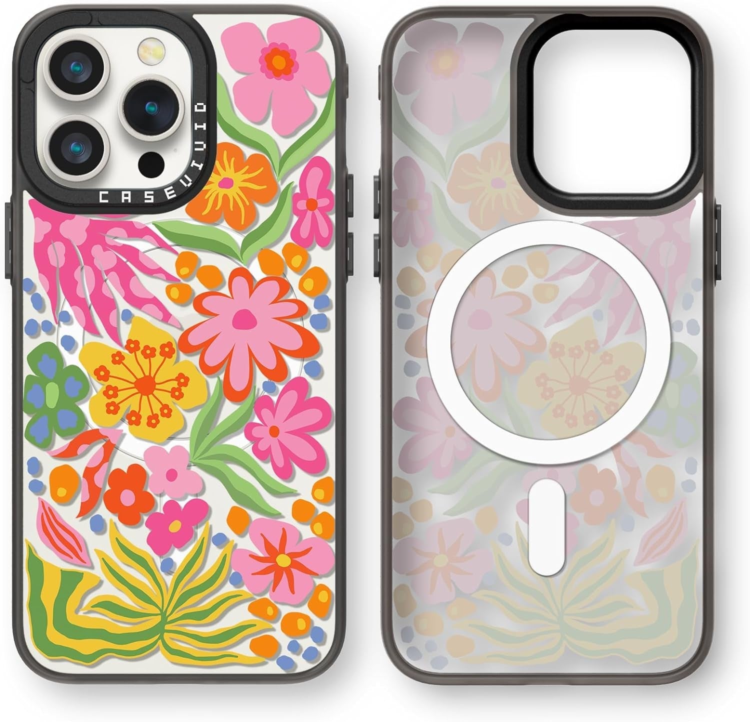 Casevivid Compatible for Iphone 15 Pro Case Cute Aesthetic - Durable Fashion Funny Phone Case - Girly Butterfly Pattern Print Cover Design for Woman Girl 6.1 Inches Black  CASEVIVID   