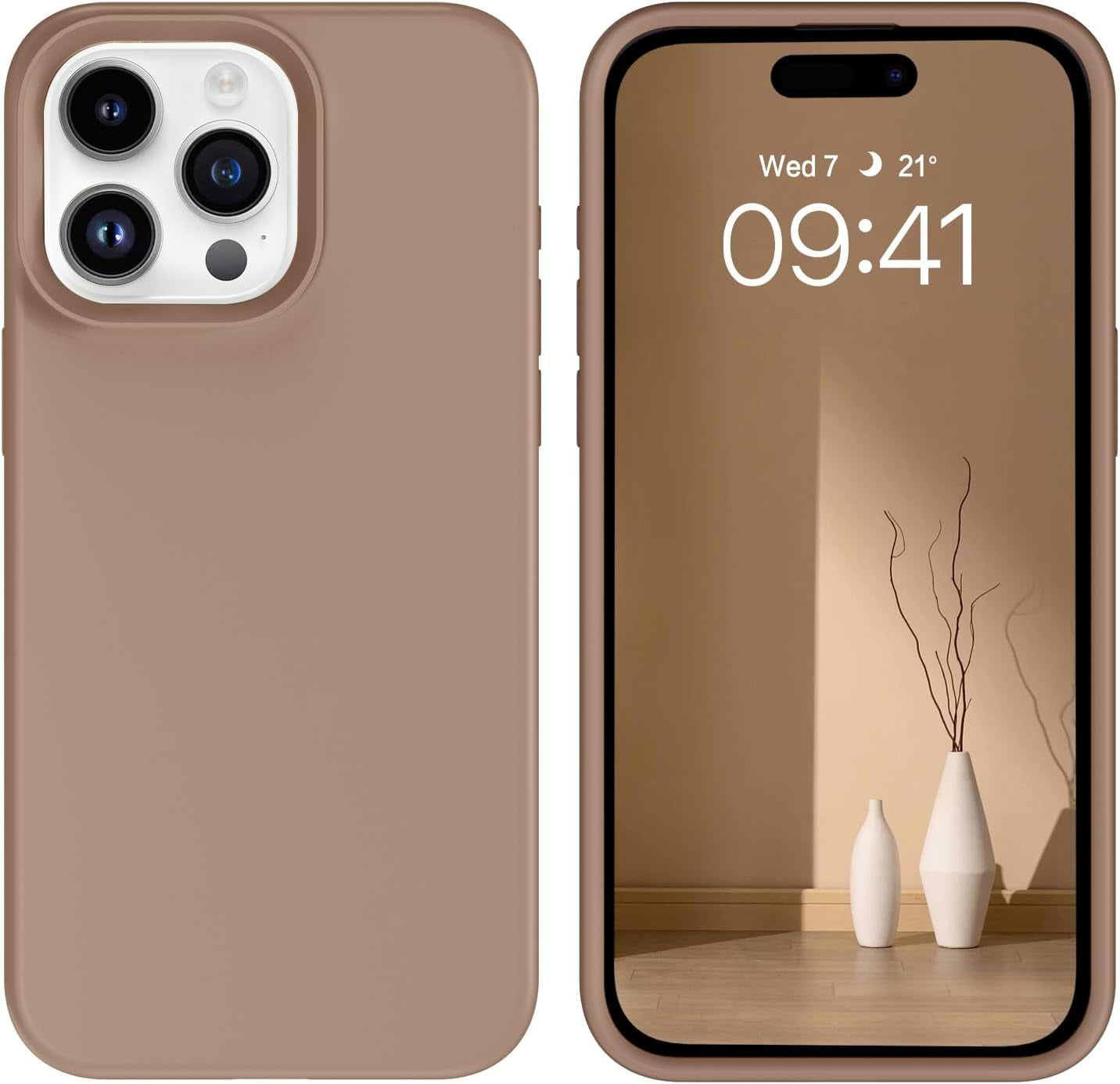 BENTOBEN for Iphone 15 Pro Case, Iphone 15 Pro Phone Case, Soft Silicone Gel Bumper Shockproof Phone Case, Anti-Scratch Protective Case Cover with Microfiber Lining for Iphone 15 Pro 6.1", Hot Pink  BENTOBEN   