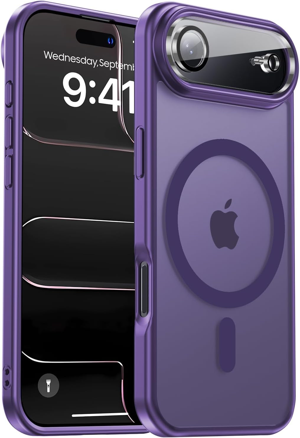 For Iphone 17 Pro Max Case with Camera Lens Protector[10Ft Military-Grade Protection] Compatible with Fit Magsafe Shockproof Slim Thin Cover Case for Iphone 17 Pro Max 6.9 Inch, Orange Bumper