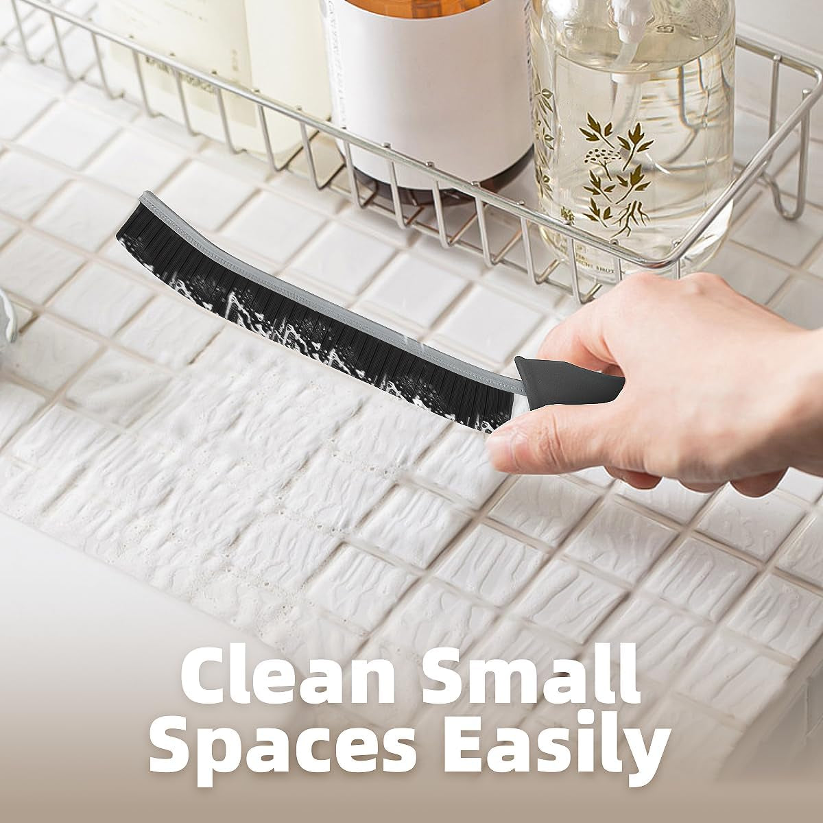 Sxhyf Cleaning Brush - Hard Bristle Crevice Cleaning Brush, Multifunctional Gap Cleaning Scrub Brush, Cleaning Tools for Household Use, Home, Kitchen, Bathroom, Window, Vehicle, Faucets, Toilet, Grout  SXhyf   