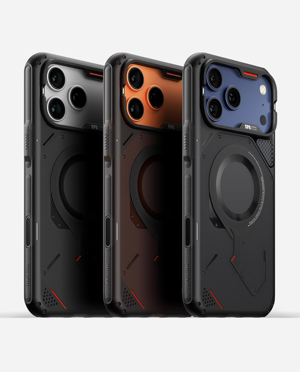 Aulumu A17 Rugged Case for Iphone 17 Pro Max | Magsafe Compatible | Integrated Drop Protection | Touch-Sensitive Buttons | Military-Grade Outdoor Design Black