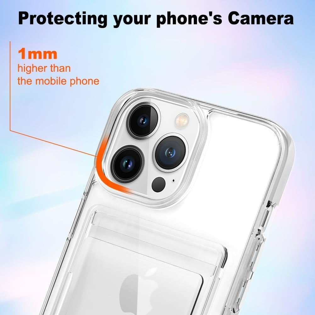 Gukalong Wallet Case for Iphone 15 Pro Max Heavy Duty Protection Anti-Yellow Clear Case with Credit Card Holder ID Card Slot Design Shockproof Anti-Scratch Durable Case for 15 Pro Max 6.7 Inch  Gukalong   