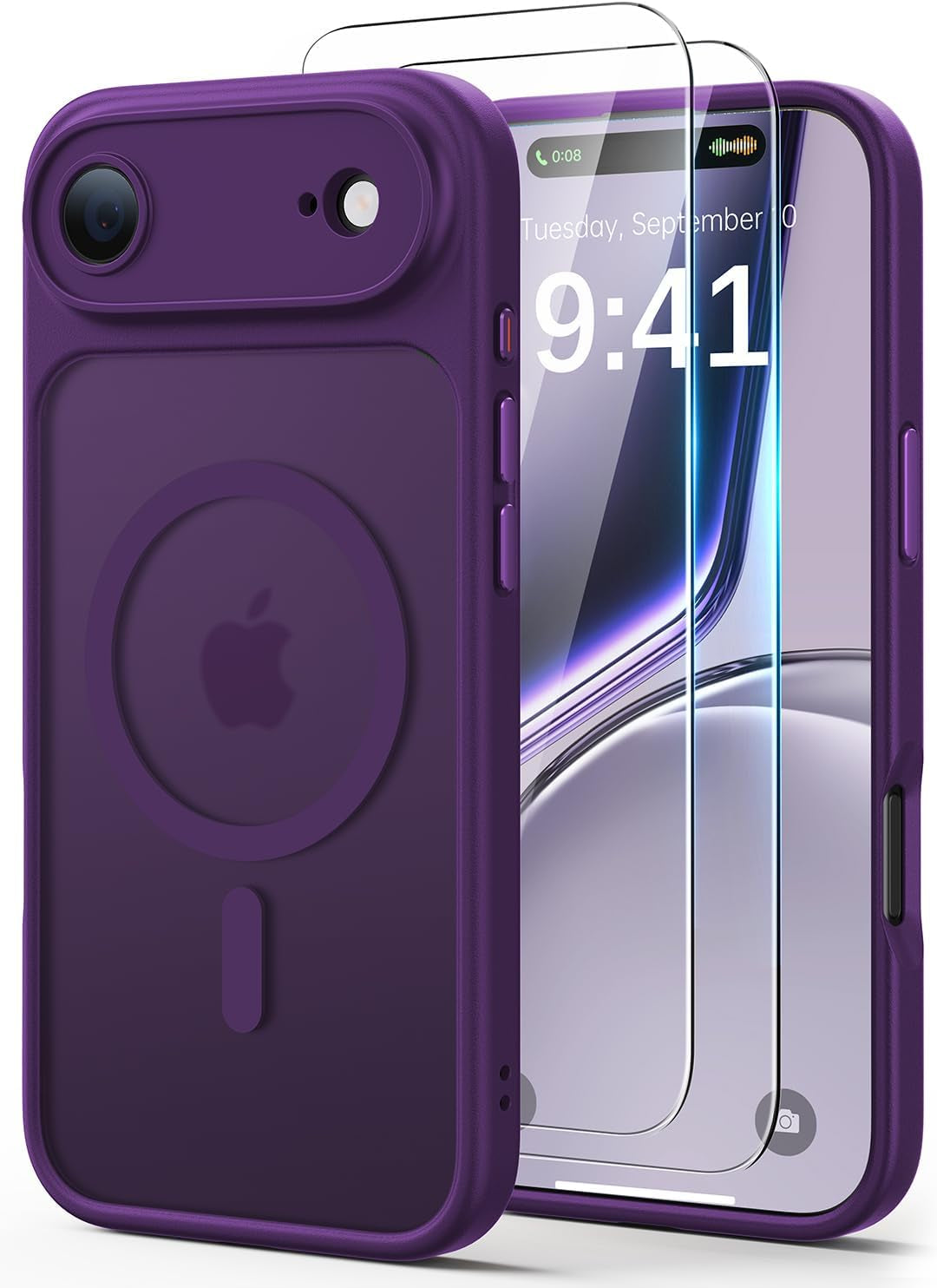 JJL for Iphone 17 Pro Case with 2 Pack Screen Protectors, Compatible with Magsafe, Full Camera Protection, Translucent Matte Magnetic Phone Cover, Deep Blue