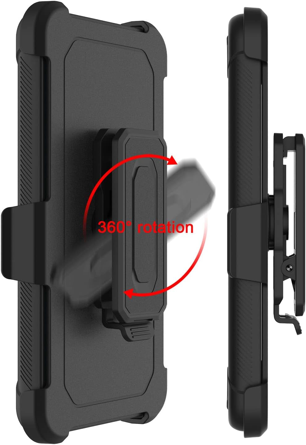 For Samsung Galaxy A53 5G Phone Case with Glass Screen Protector, [Holster Series] Belt Clip Protective Hard Tough Full Heavy Duty Rugged Military Shockproof Armor Cell Phone Cover (Black)