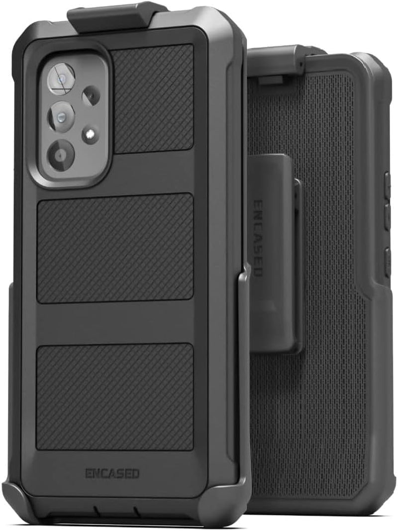 Encased Samsung A53 5G Case with Built-In Screen Protector and Holster Belt Clip (Falcon Armor, Galaxy A53)