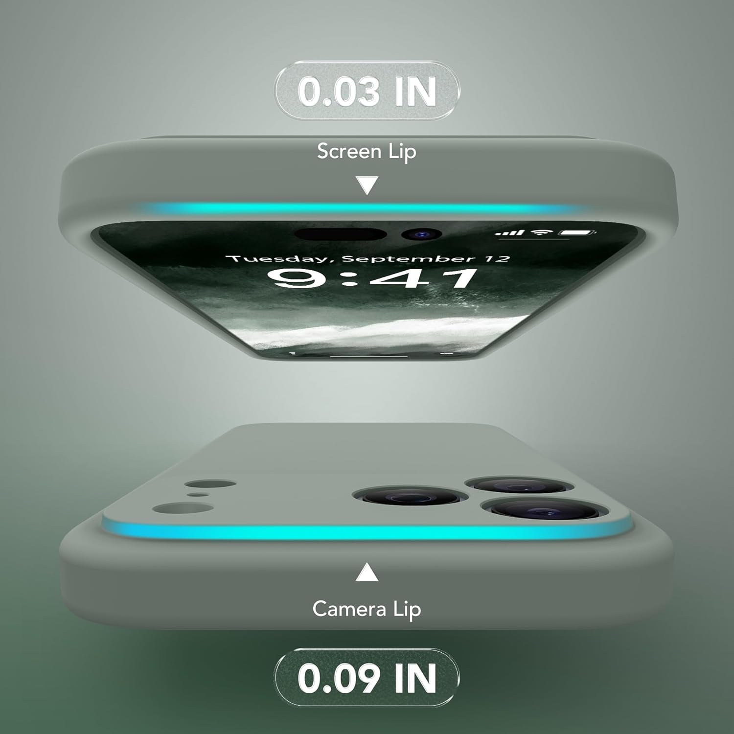 Magnetic for Iphone 17 Pro Max Case, Compatible with Magsafe, [Full Camera Protection][Screen Protector] Silicone Shockproof Protective Phone Case for Iphone 17 Pro Max 6.9", Calke Green