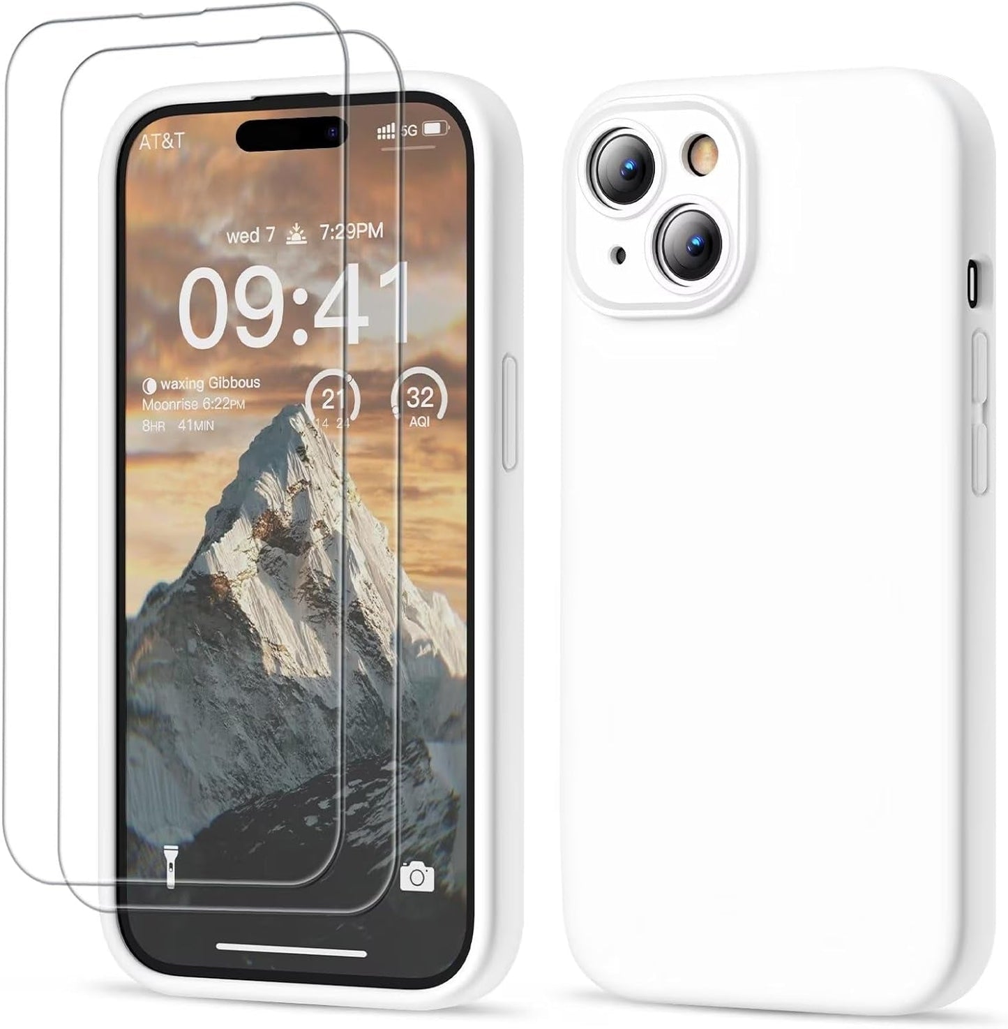 GOODVISH Compatible with Iphone 15 Pro Case, Silicone Upgraded [Enhanced Camera Protection] Phone Case with [2 Screen Protectors], Soft Anti-Scratch Microfiber Lining Inside, 6.1 Inch, Brown  GOODVISH   