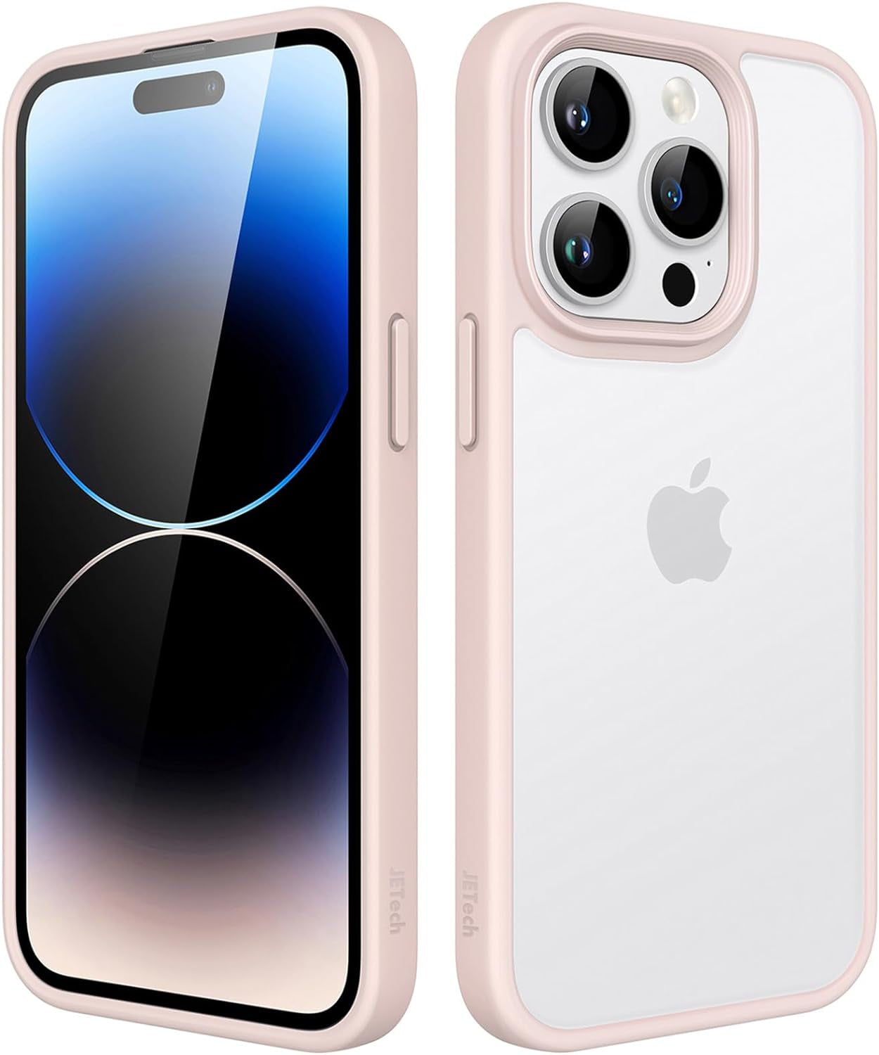 Jetech Matte Case for Iphone 14 Pro 6.1-Inch, Shockproof Military Grade Drop Protection, Frosted Translucent Back Phone Cover, Anti-Fingerprint (Deep Purple)  JETech Chalk Pink  