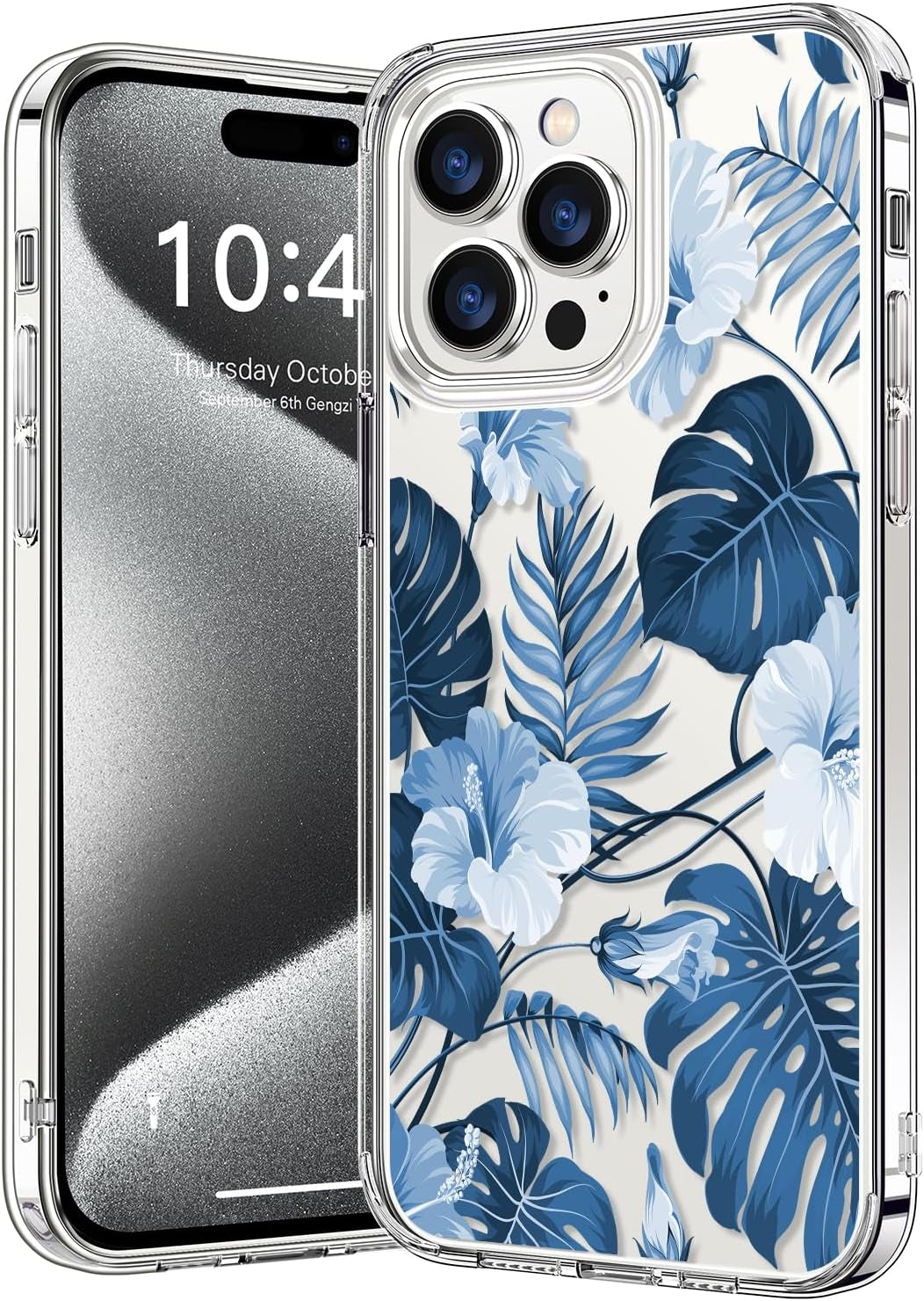 Bicol Compatible with Iphone 15 Pro Case,Crystal Clear Cover with Fashionable Designs for Girls Women,Slim Fit Shockproof Protective Acrylic Phone Case 6.1 Inch,Beautiful Elephant  bicol   