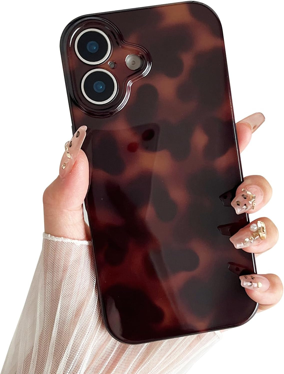 Compatible with Iphone 17 Pro Max Case, Tortoise Shell Chic Amber Brown Print Leopard, Fashion Classic Soft TPU Protective Case for Women Compatible with Iphone 17 Pro Max 6.9 '', Color2
