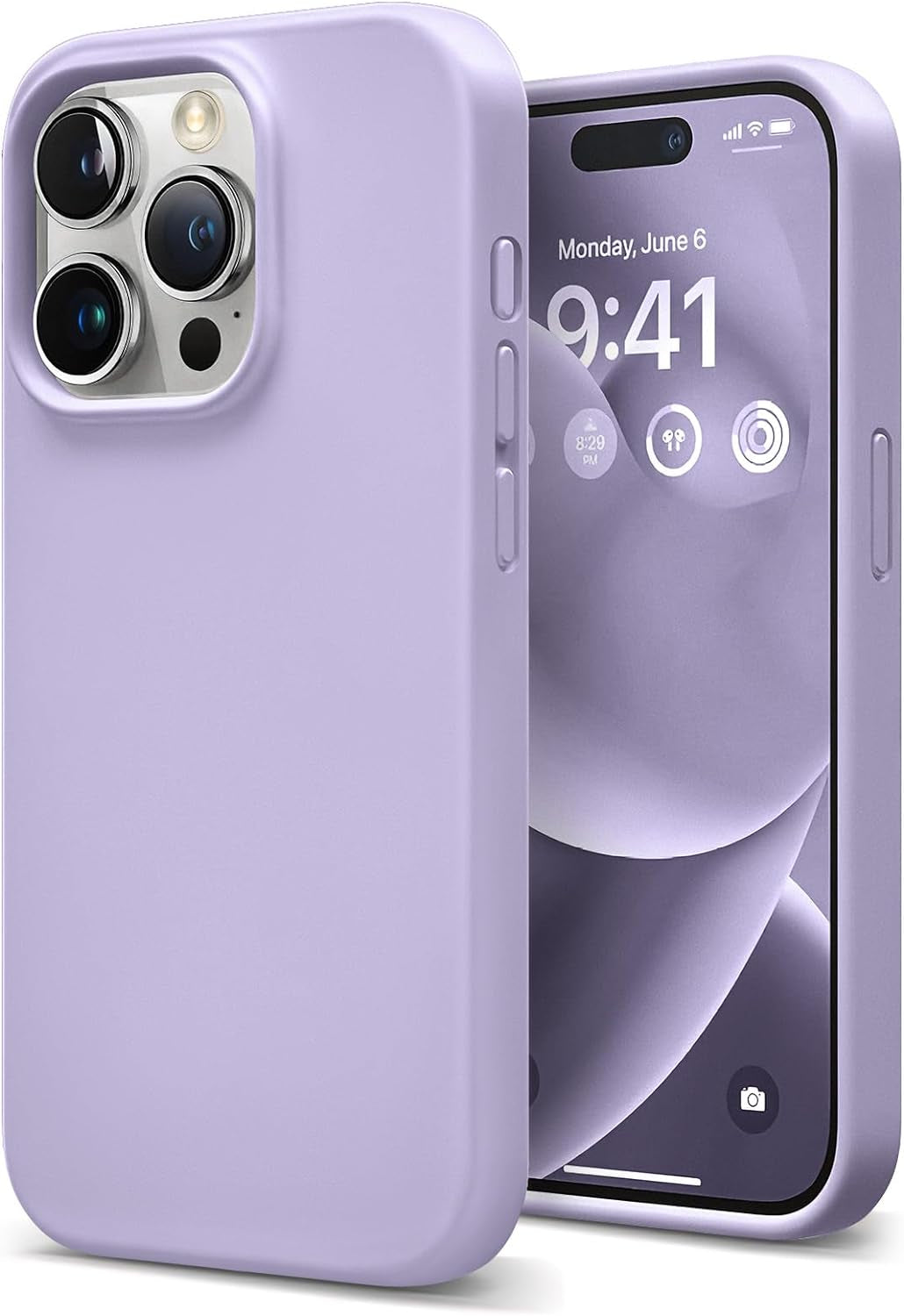 Coolfrog for Iphone 15 Pro Case, Compatible with Magsafe, 6.1" Silicone Shockproof Military-Grade Protection, Magnetic Phone Case for Men Women, Clove Purple  CoolFrog Light Purple  