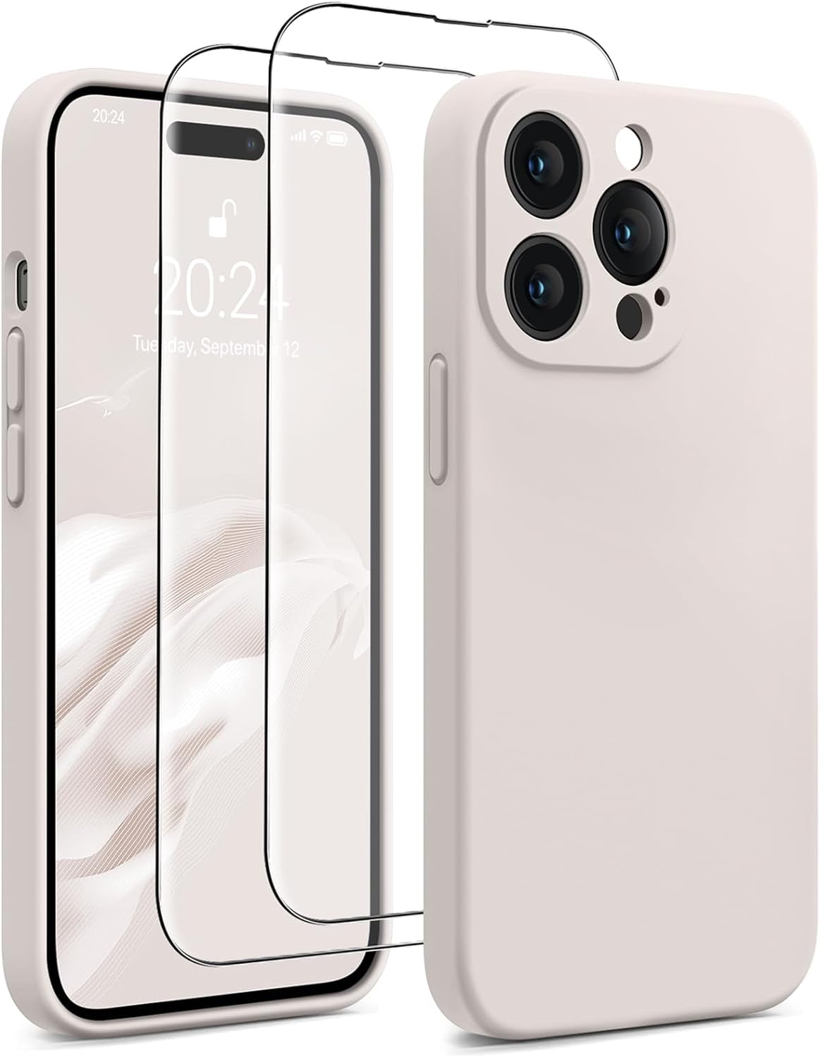 AOTESIER for Iphone 14 Pro Max Case, [Stronger Camera Protection] Silicone Iphone 14 Pro Max Phone Case with [2 Screen Protectors], Shockproof Anti-Scratch Lining Protective Cover, 6.7", Black  AOTESIER   