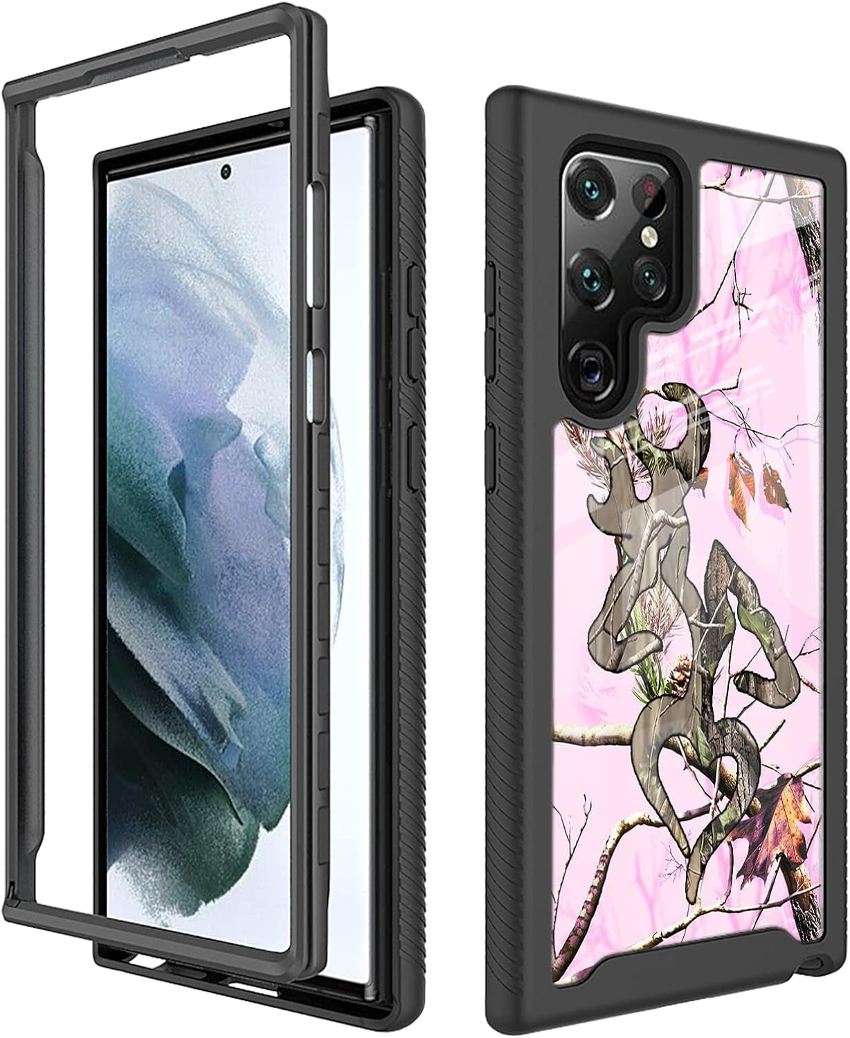 Compatible with Samsung Galaxy S22 Ultra Case Cartoon Cats for Boys Girls Full-Body Dual Layer Rugged Shockproof Bumper Heavy-Duty Protective Cover