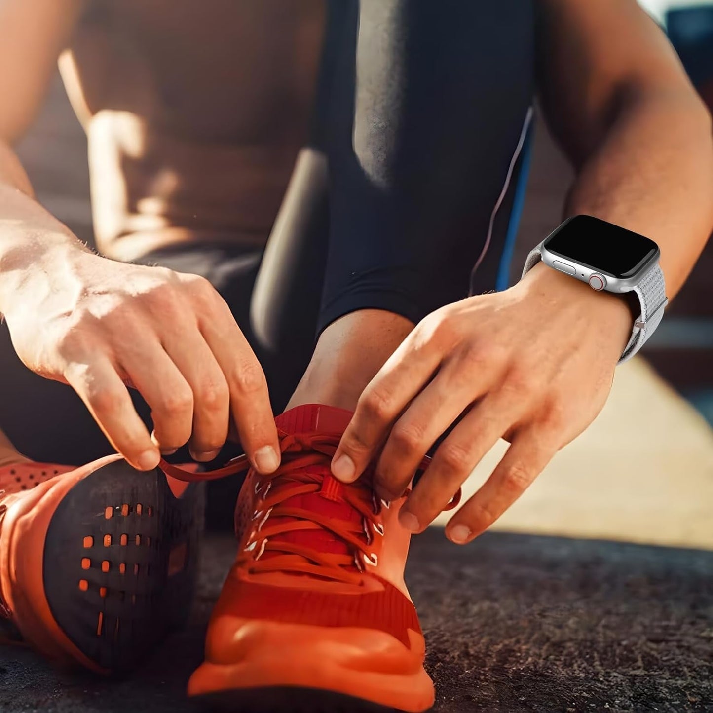 5 Pack Nylon Sport Loop Band Compatible with Apple Watch Bands 38Mm 40Mm 41Mm 42Mm 44Mm 45Mm 49Mm,Adjustable Braided Wristband Stretchy Strap for Iwatch Serie 9 Ultra SE2 SE 8 7 6 5 4 3 2 1 Gray Men