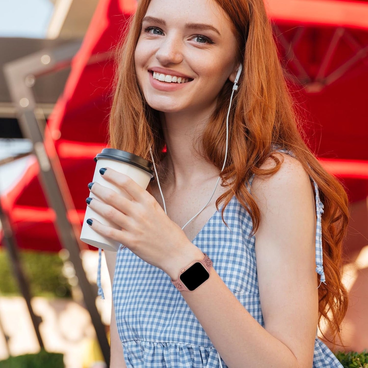 6 Pack Lace Hollow-Out Silicone Bands Compatible with Apple Watch 38Mm 40Mm 41Mm 42Mm 44Mm 45Mm 49Mm, Slim Thin Sport Strap Wristbands for Iwatch Ultra/Ultra 2 SE Series 9/8/7/6/5/4/3/2/1 Women Girls